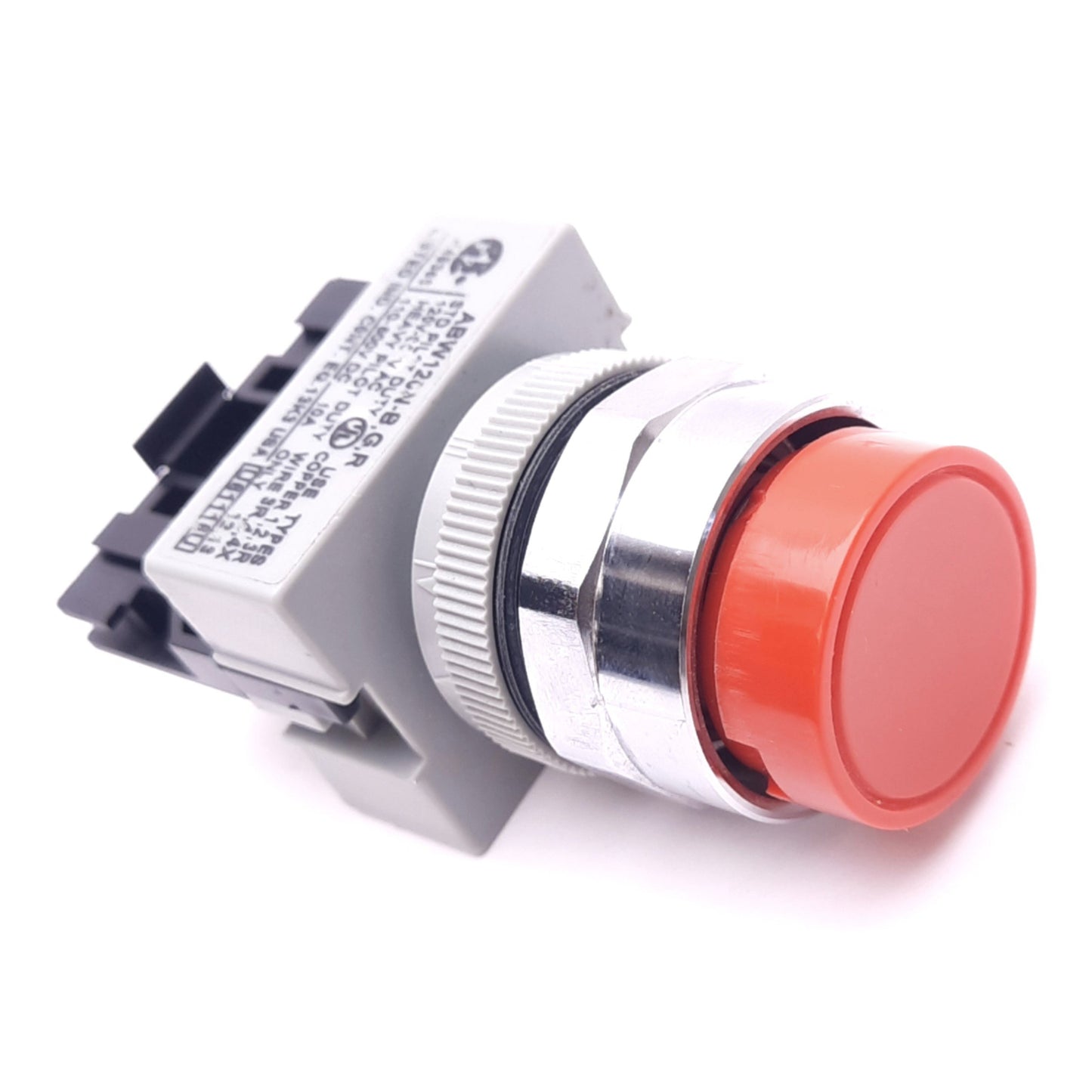 Used IDEC ABW120N-R Red Extended Momentary Pushbutton, ø22mm, 600VAC/DC 10A Max