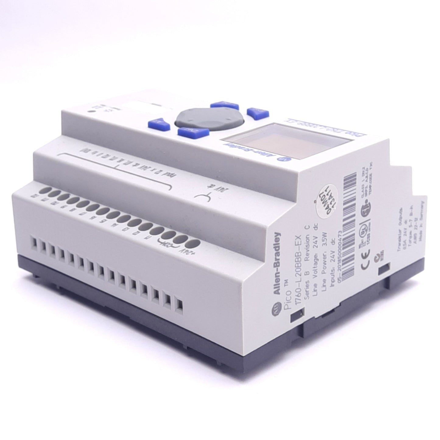 Used Allen Bradley 1760-L20BBB-EX PLC Pico Controller, 20-Point, 12DI 8TO, 24VDC