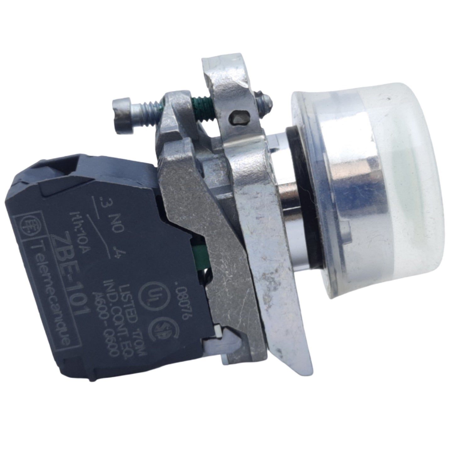 Used Schneider Electric XB4VP31 Harmony XB4 Push Button w/ Clear Boot 1NO 22mm 240VAC