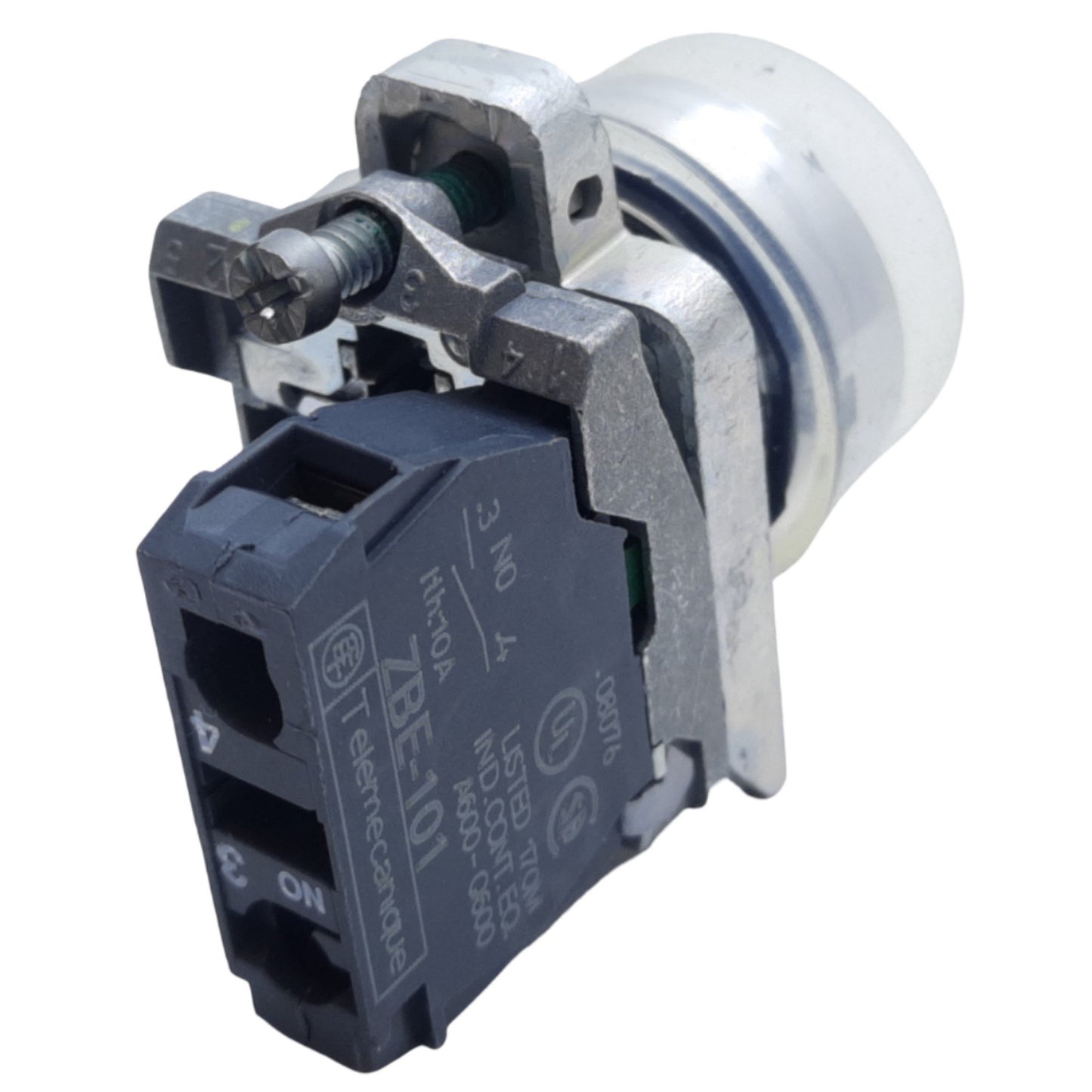 Used Schneider Electric XB4VP31 Harmony XB4 Push Button w/ Clear Boot 1NO 22mm 240VAC