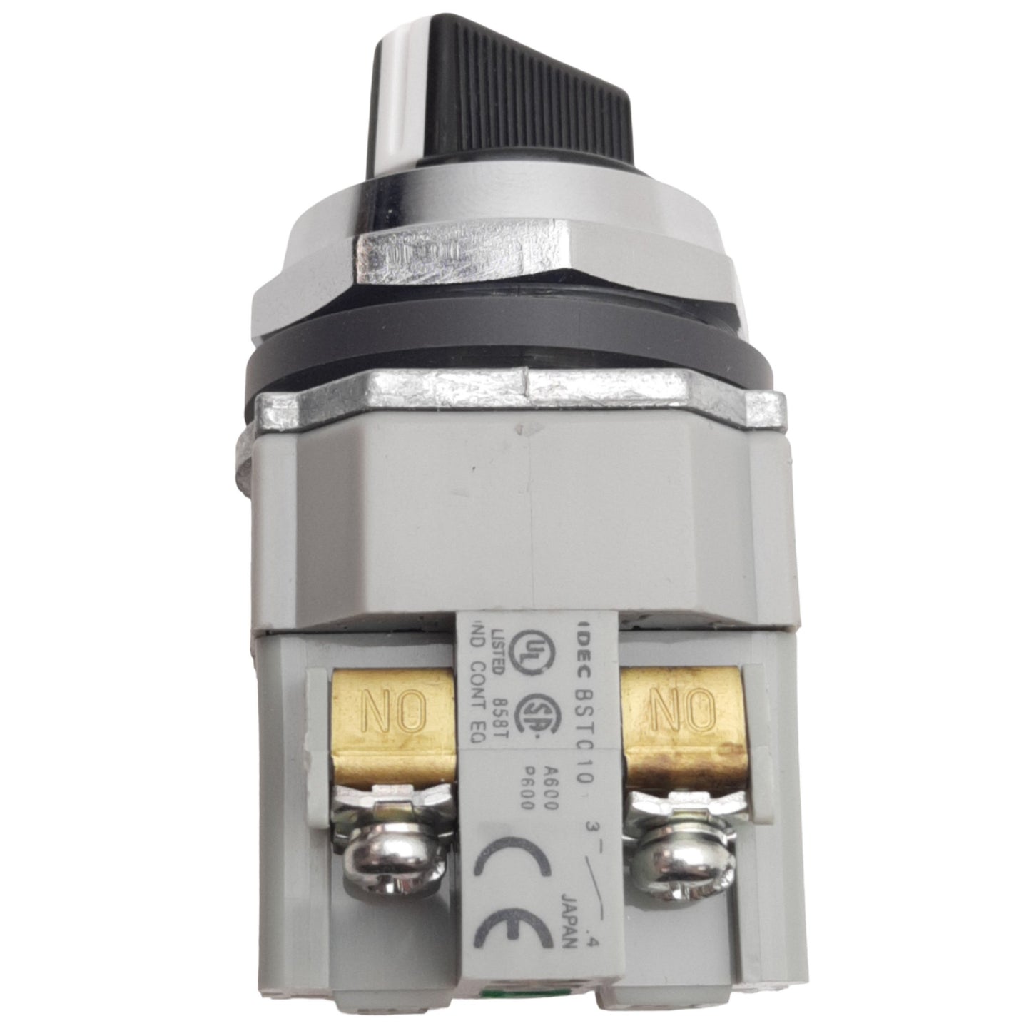 Used IDEC ASD2L10NU 2-Position Maintained Selector Switch ø30mm, 1NO, 600VAC/DC 10A