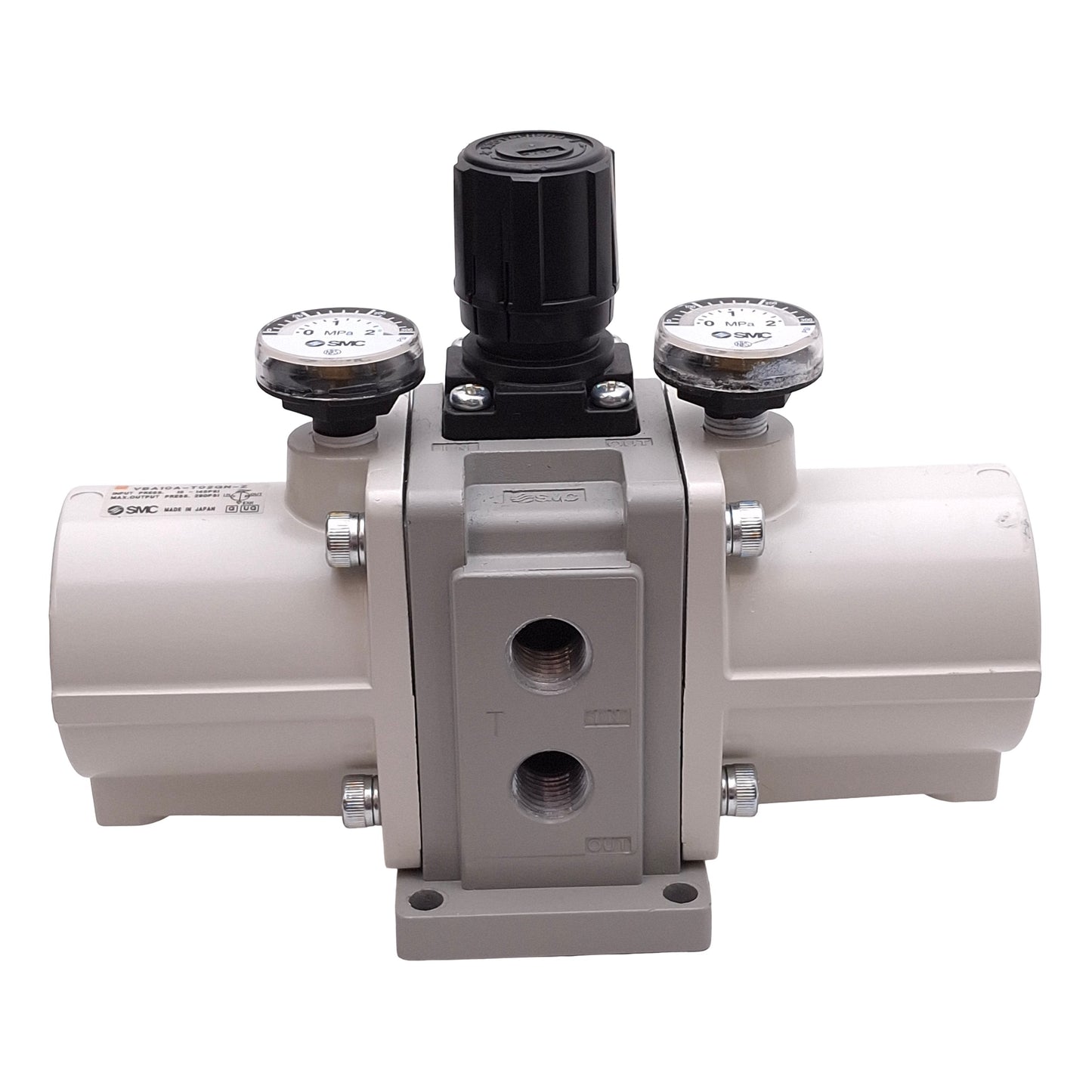 Used SMC VBA10A-T02GN-Z Booster Regulator 2x Boost, 15-145psi IN, 290psi Out, 1/4NPTF