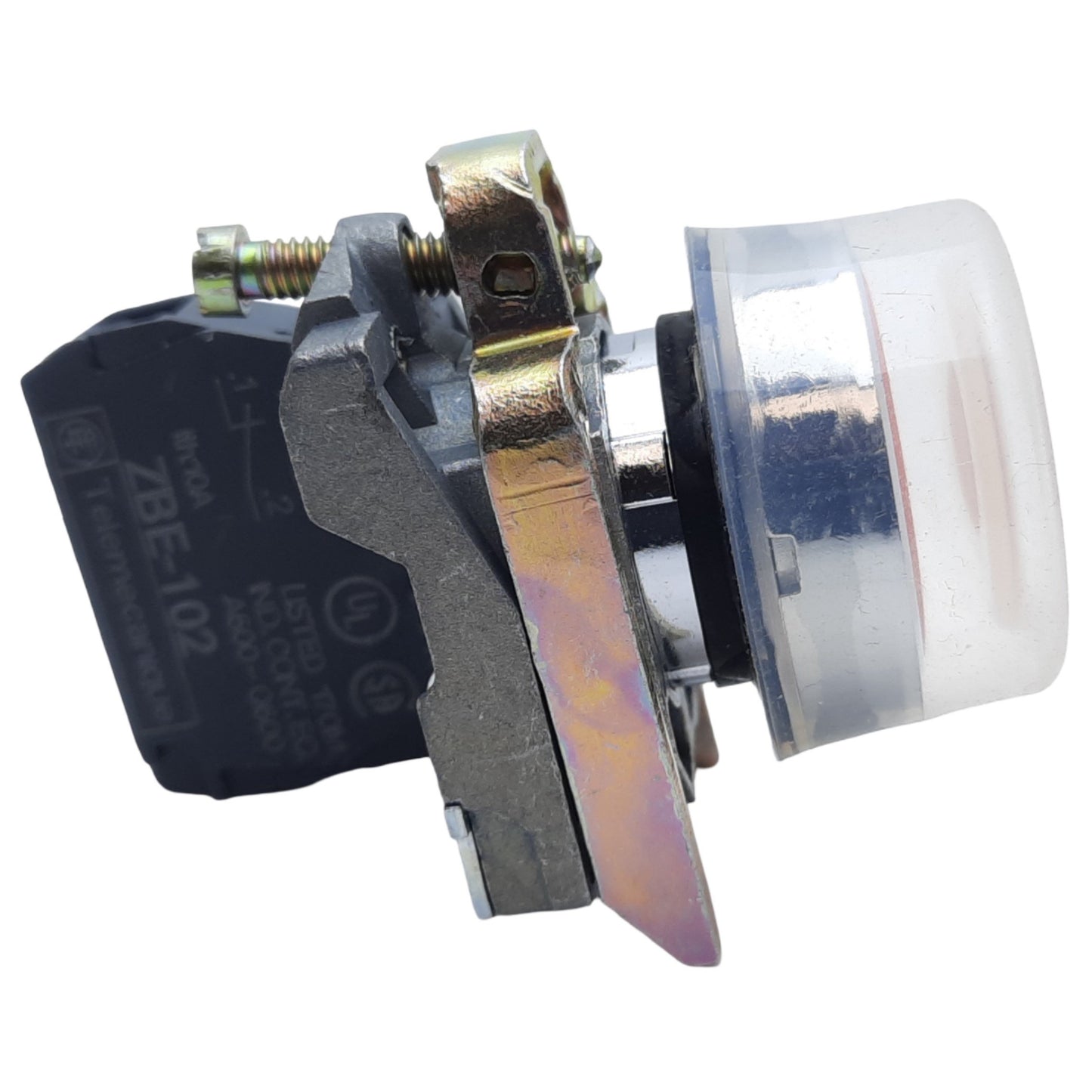 Used Schneider Electric XB4BP42 Harmony XB4 Push Button w/ Clear Boot 1NC 22mm 240VAC