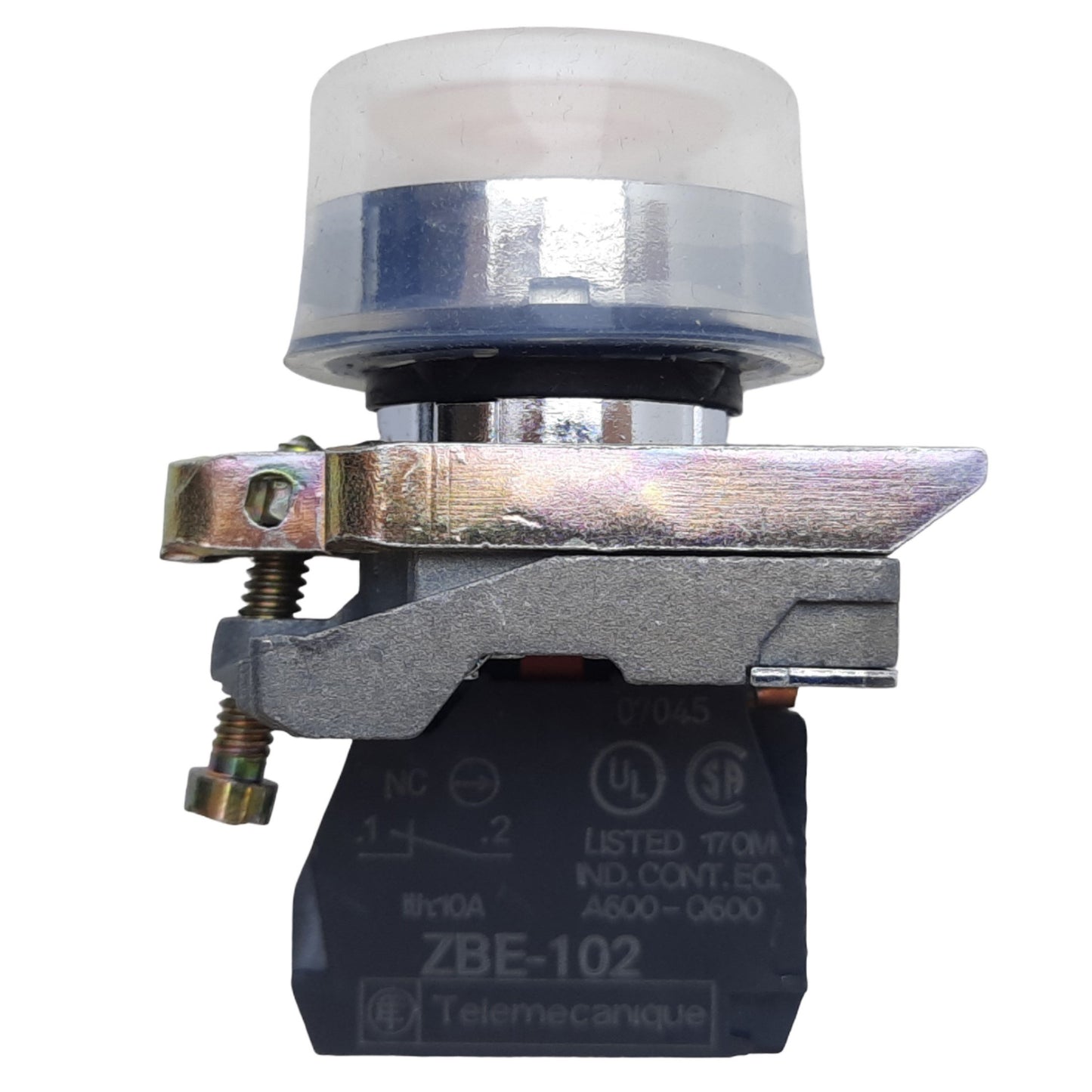 Used Schneider Electric XB4BP42 Harmony XB4 Push Button w/ Clear Boot 1NC 22mm 240VAC