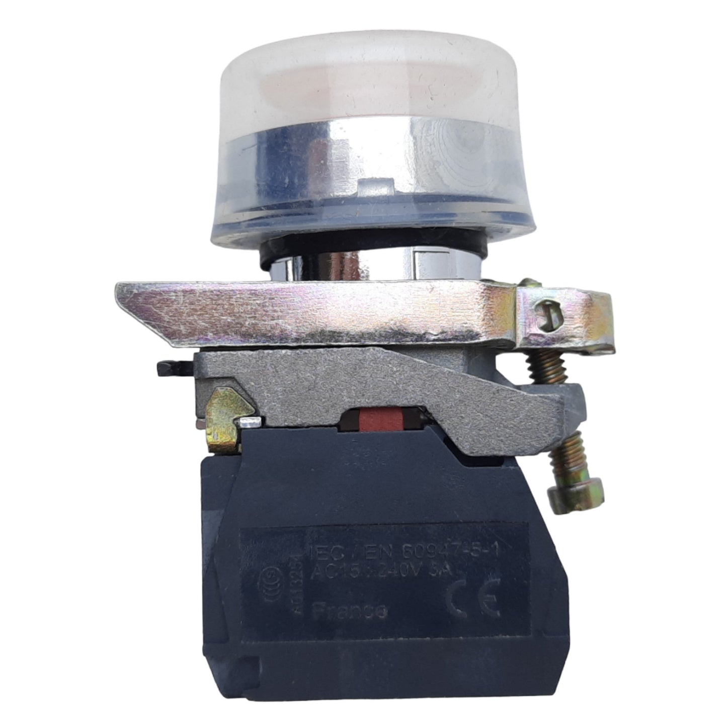 Used Schneider Electric XB4BP42 Harmony XB4 Push Button w/ Clear Boot 1NC 22mm 240VAC