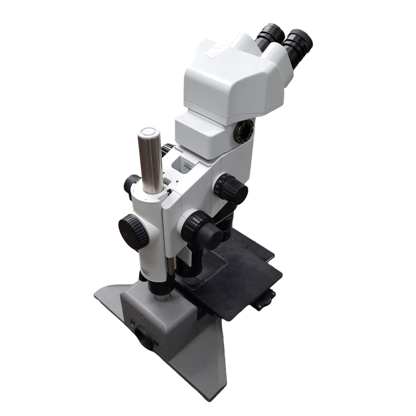 Used Olympus SZX12 Microscope W/ Beam Splitter SZX-BS & Leeds Base *Cracked Slide*