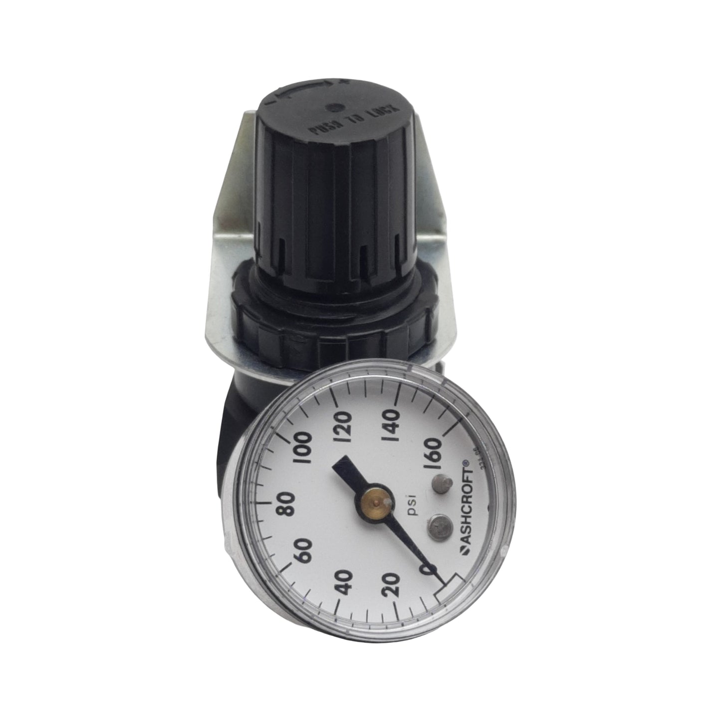 Used Numatics R12R-01G Pressure Regulator, 1/8in NPTF, 0-125psig, w/ 0-160psi Gauge