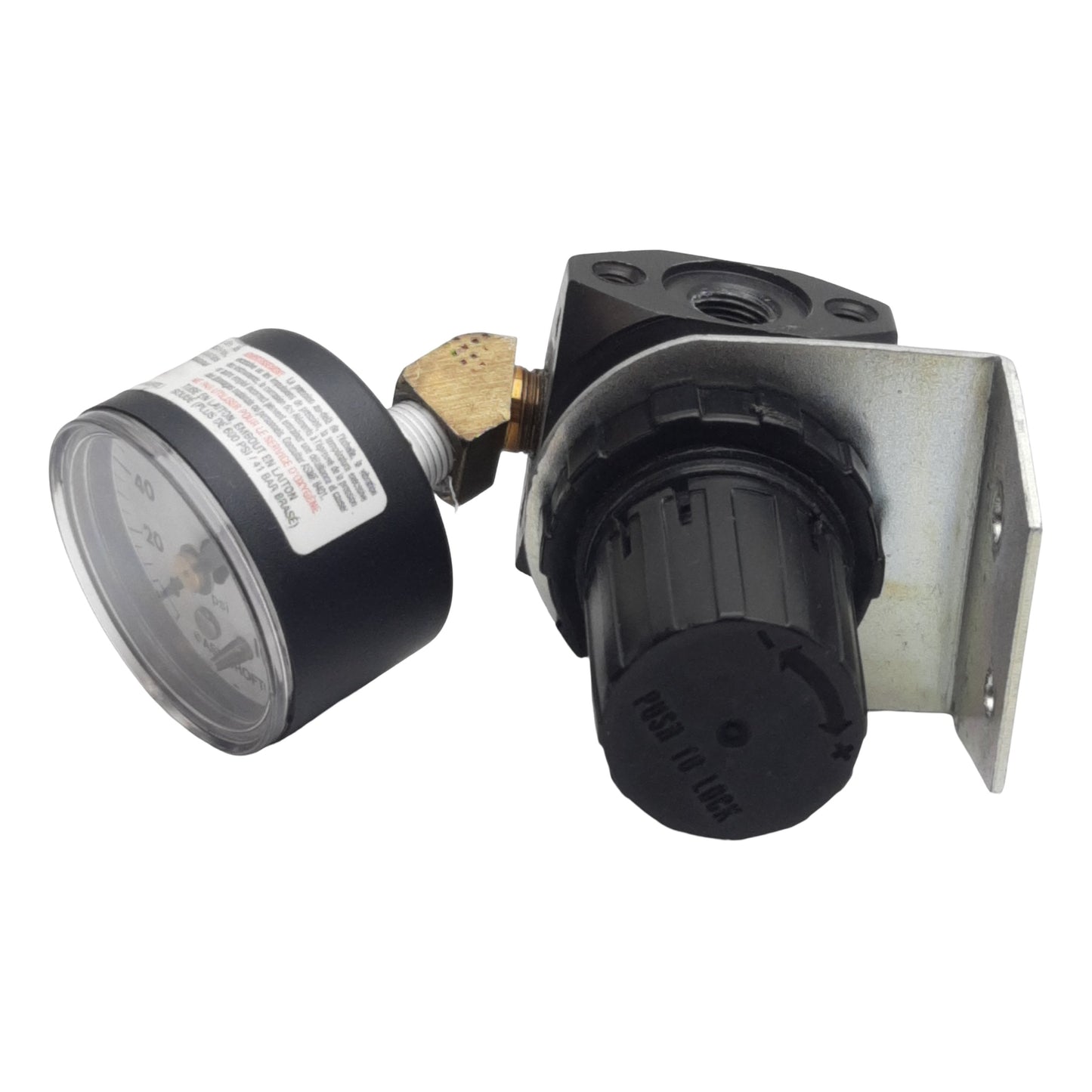 Used Numatics R12R-01G Pressure Regulator, 1/8in NPTF, 0-125psig, w/ 0-160psi Gauge