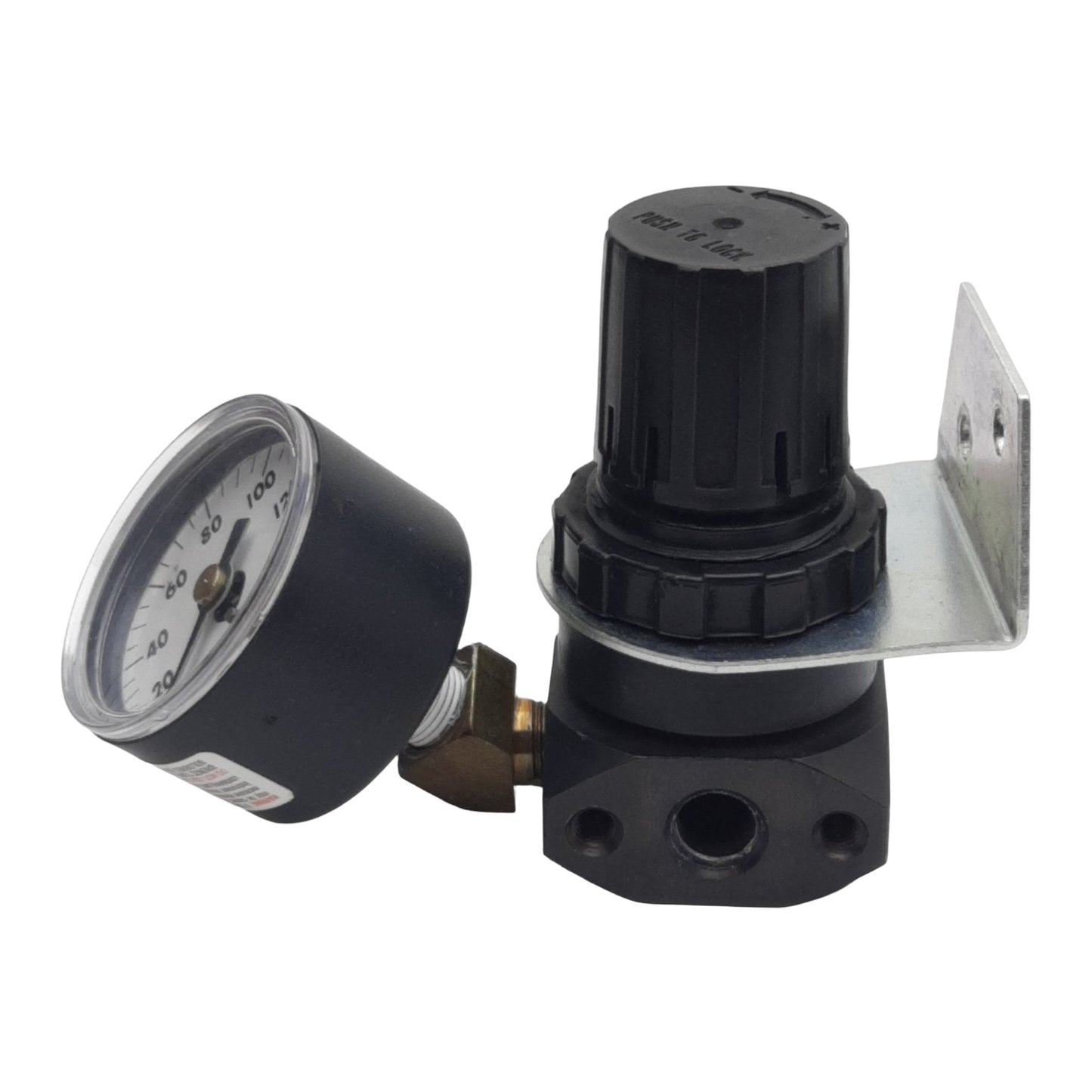 Used Numatics R12R-01G Pressure Regulator, 1/8in NPTF, 0-125psig, w/ 0-160psi Gauge