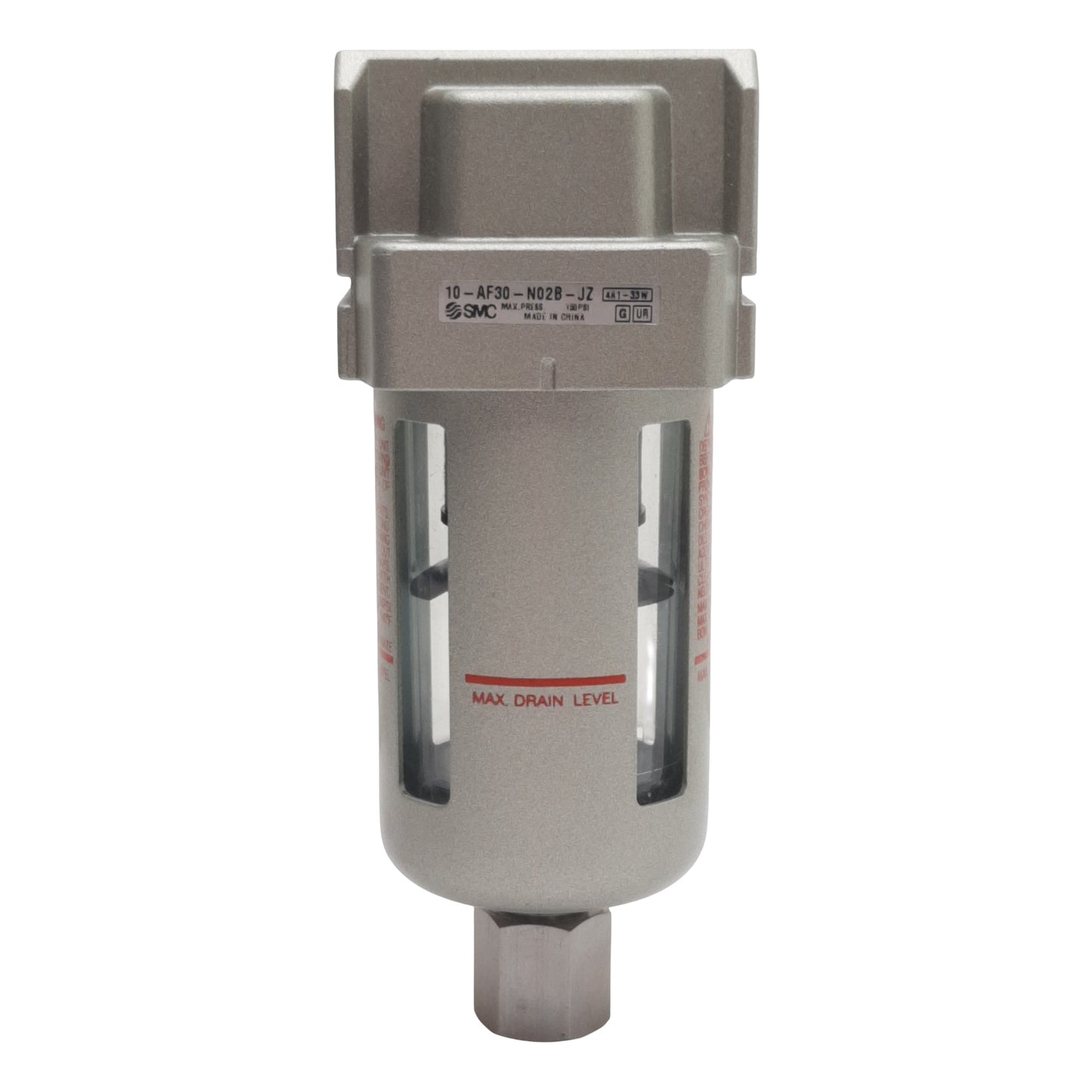 Used SMC 10-AF30-N02B-JZ Modular Air Filter, 1/4in NPT, 5µm Filtration, 150psi Max