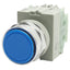Used IDEC ABW120-S Blue Momentary Flush Push Button ø20mm, 2NO, 600VAC/DC 10A