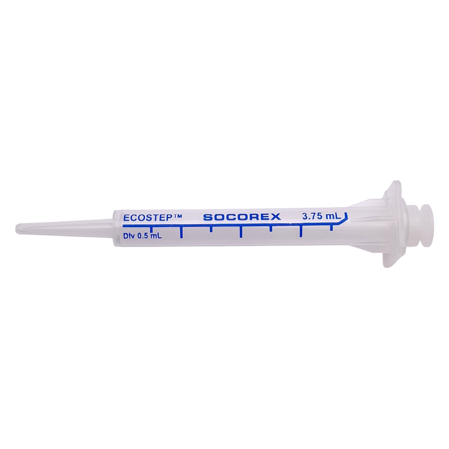 New – Open box Lot of 30 Socorex 316-050 Ecostep Syringe, Blue Selector, 3.75mL, 50-500µL