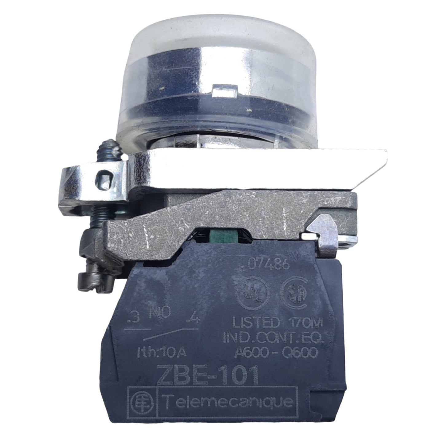 Used Schneider Electric XB4BP21 Harmony XB4 Push Button w/ Clear Boot 1NO 22mm 240VAC