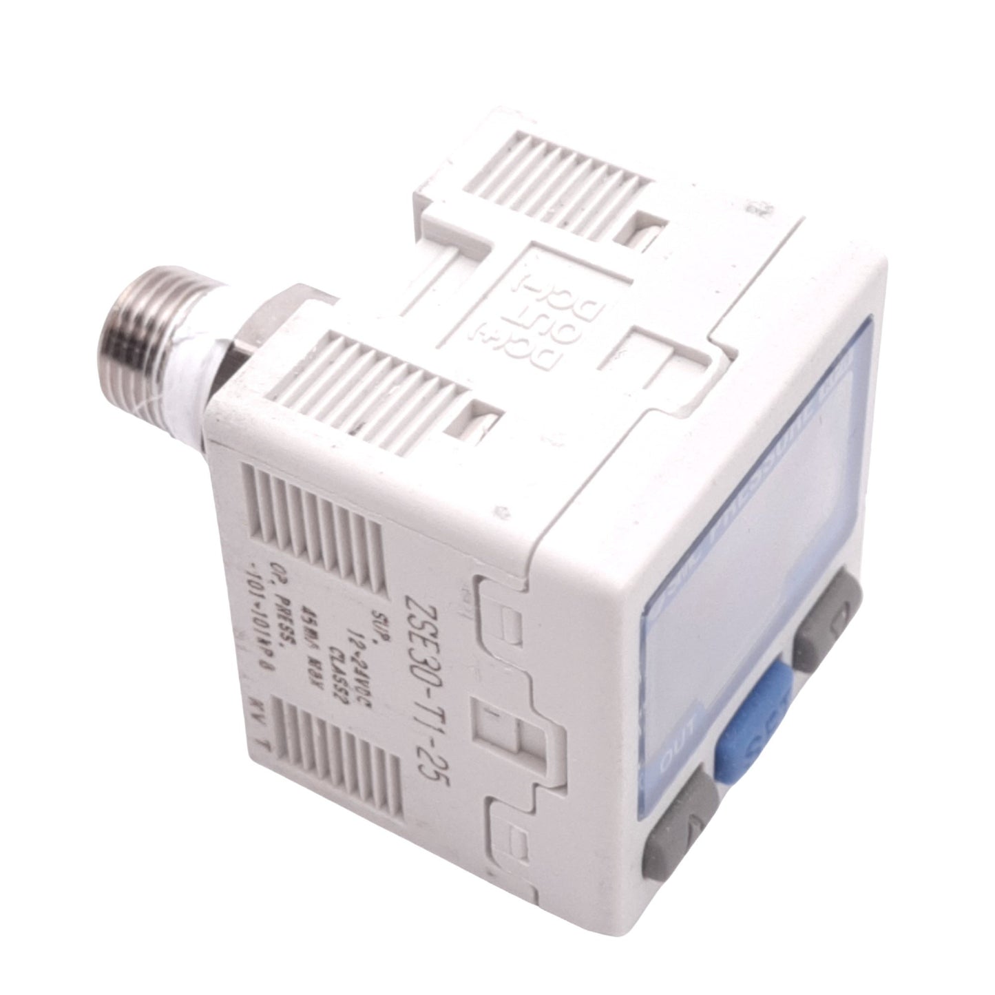 Used SMC ZSE30-T1-25 Digital Vacuum Pressure Switch, -101~101kPa, 1/8in NPT, 12-24VDC