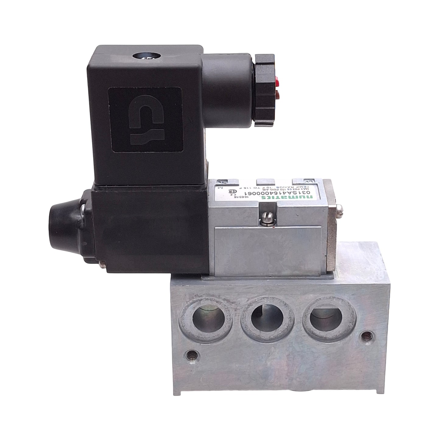 Used Numatics 031SA4154000061 Solenoid Valve, 2-Position 4-Way, 150psig, 24VDC Coil