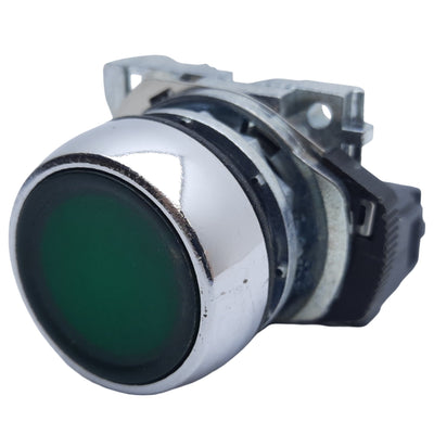 Used Allen Bradley 800FM-LFA3 Illuminated Push Button, Green, ø22mm, 1NO, 10A 600V AC