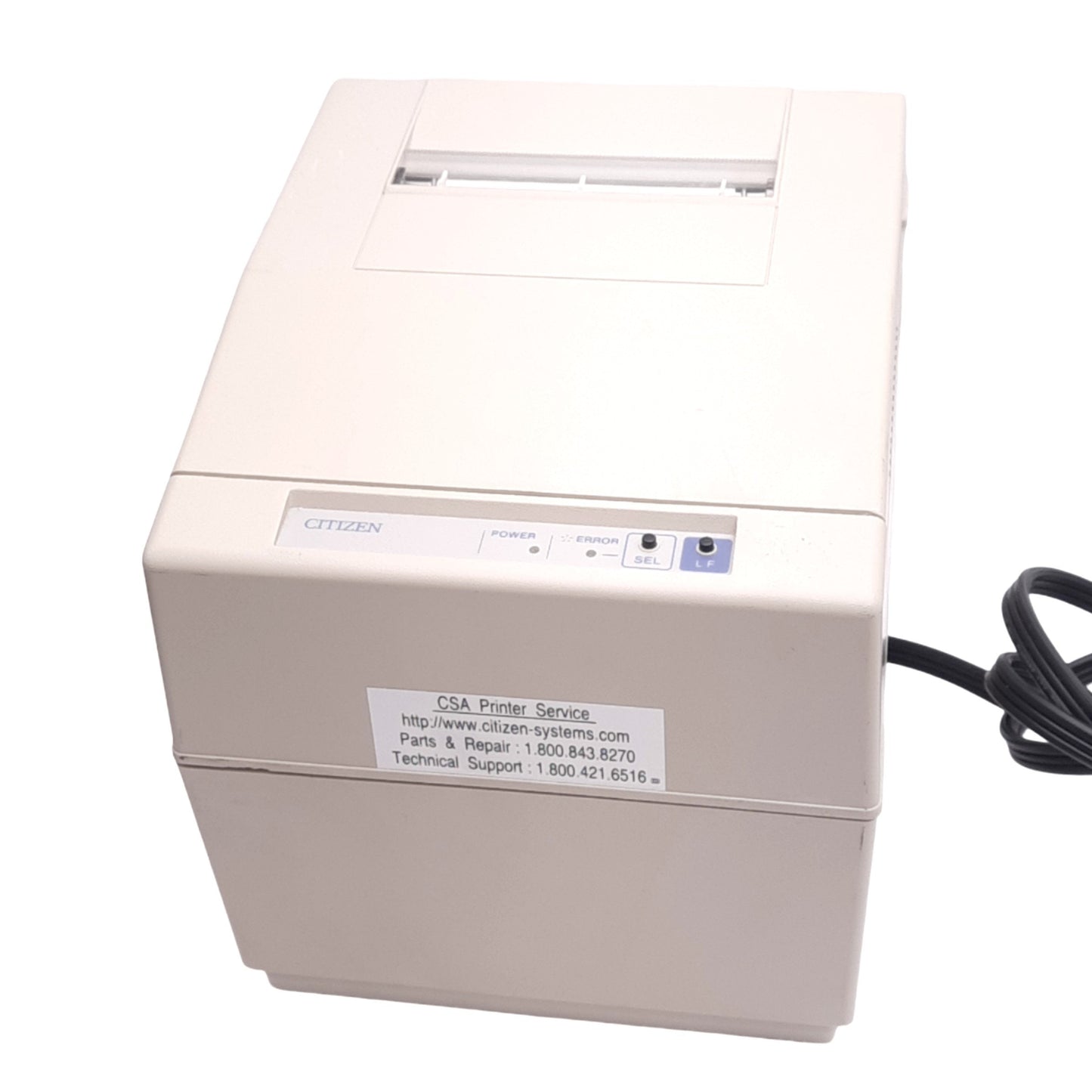 Used Citizen iDP-3550 Dot Impact POS Printer, 63.6mm Print, 9-Pin, 6KB Buffer, 120VAC