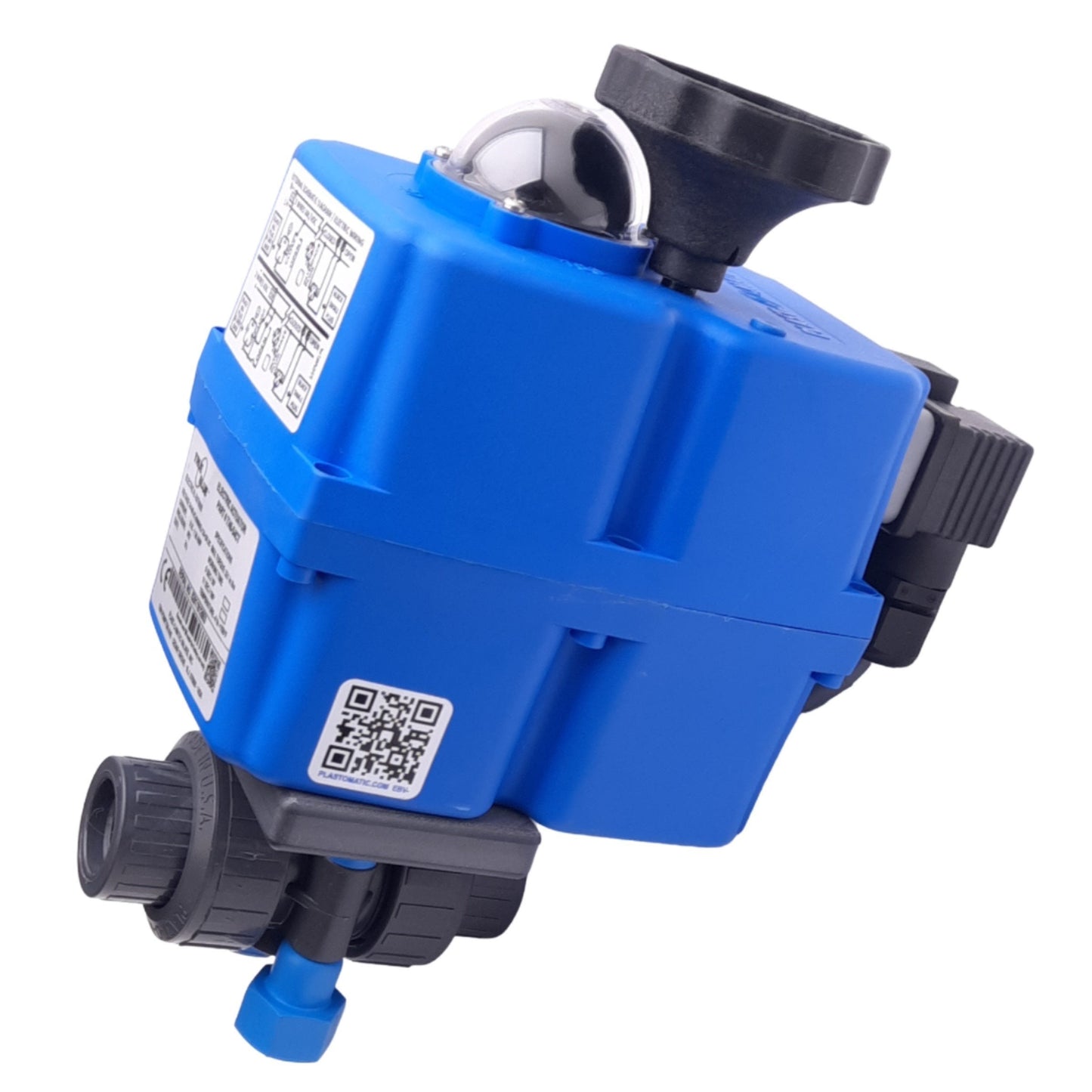 Used Plast-O-Matic Valves 7745-S4CT True Blue Electric Actuator, 24-240VAC/24-135VDC