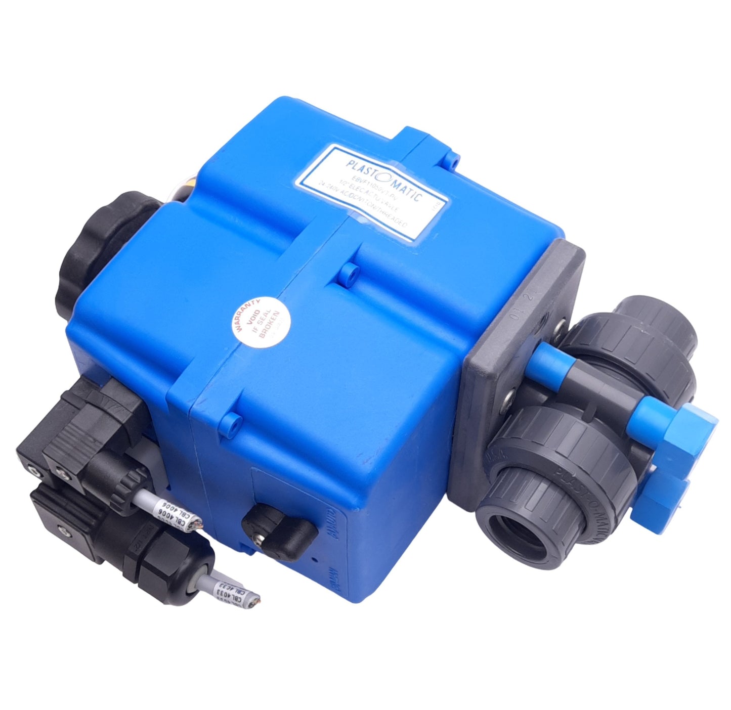 Used Plast-O-Matic Valves 7745-S4CT True Blue Electric Actuator, 24-240VAC/24-135VDC
