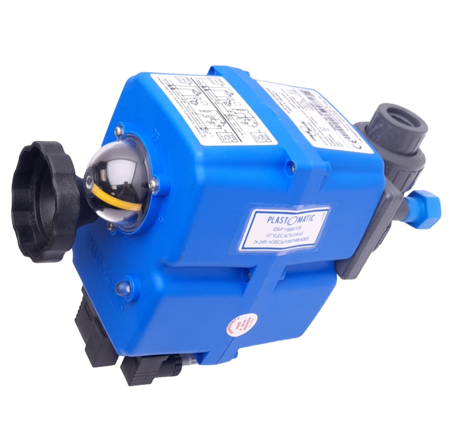 Used Plast-O-Matic Valves 7745-S4CT True Blue Electric Actuator, 24-240VAC/24-135VDC