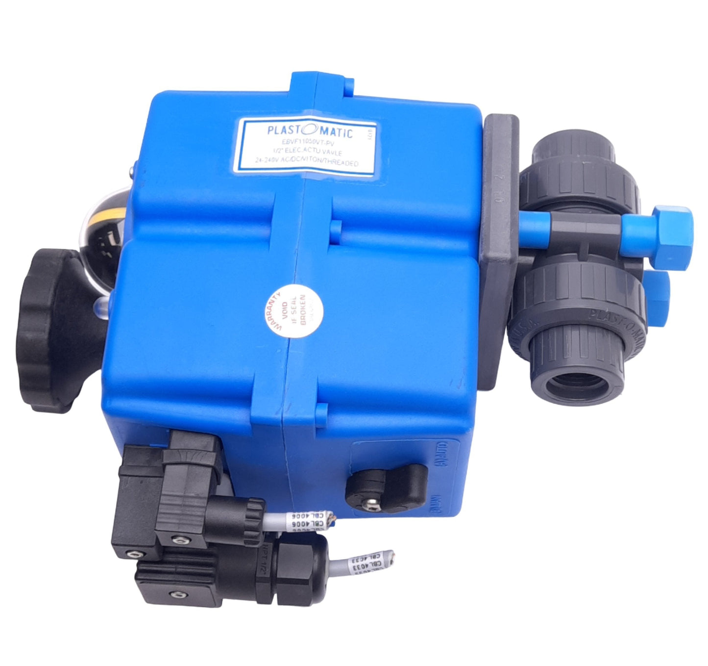 Used Plast-O-Matic Valves 7745-S4CT True Blue Electric Actuator, 24-240VAC/24-135VDC