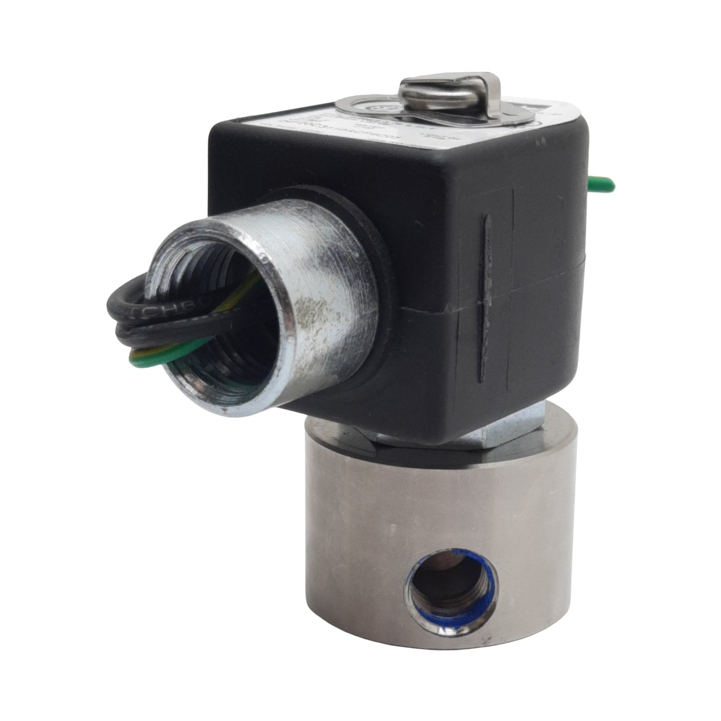 Used Parker 04F20C3110ACF4C05 Solenoid Valve 2-Way, 1/4" NPT, 150psi, 110/120VAC Coil