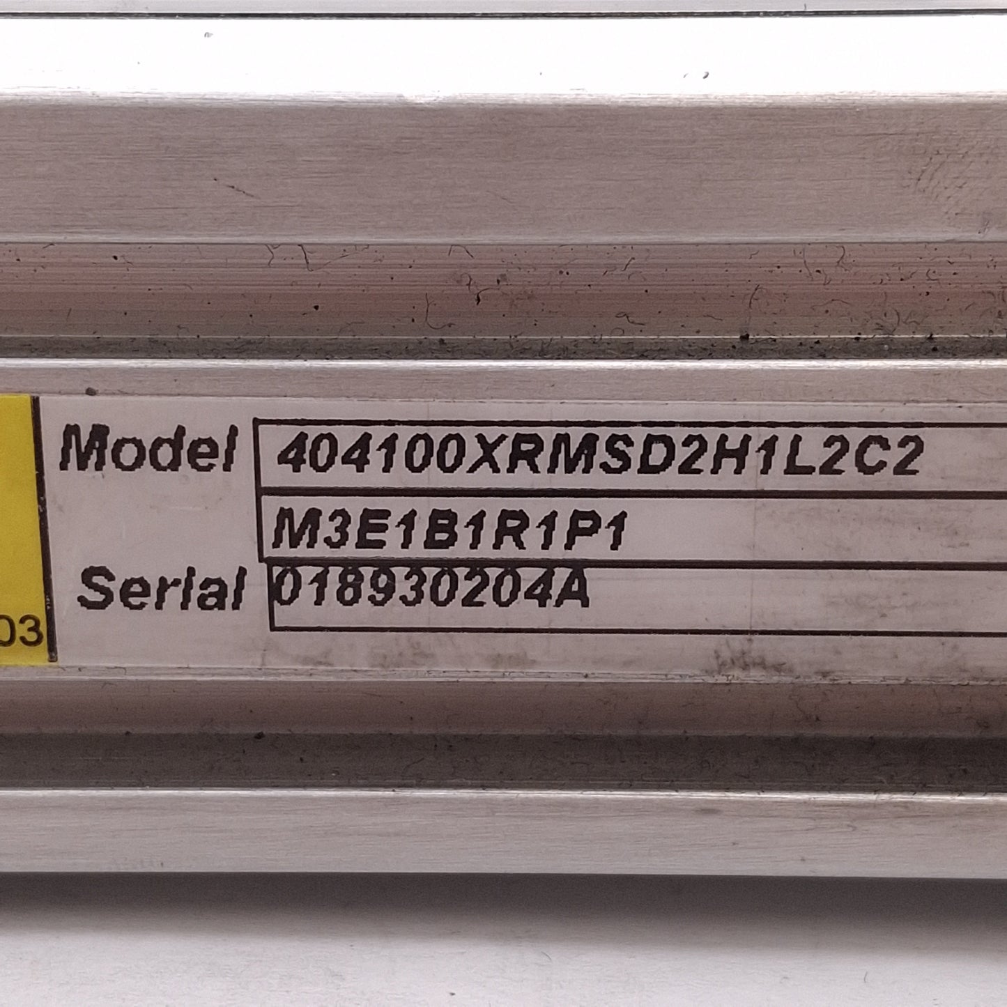 Used Parker 404100XRMSD2H1L1C1M3 Linear Actuator, 100mm Travel, 5mm Lead, NEMA 23