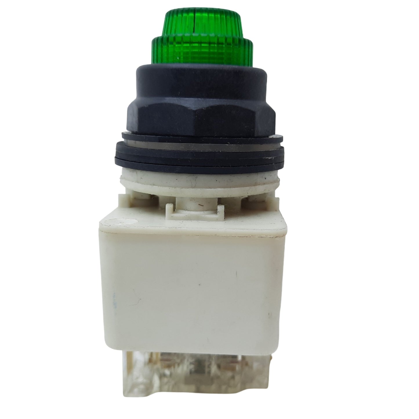 Used Square D 9001KM38LY Illuminated Pushbutton, 1NO+1NC, ø30mm, 120V AC/DC