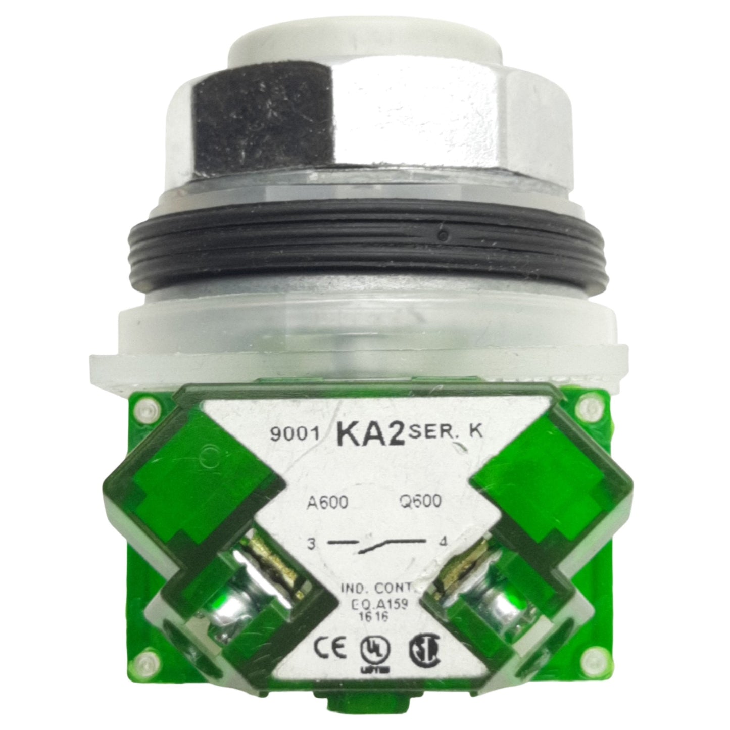 Used Schneider Electric 9001KR3LH5 Blue Momentary Push Button ø30mm, 1NO, 600V 10A
