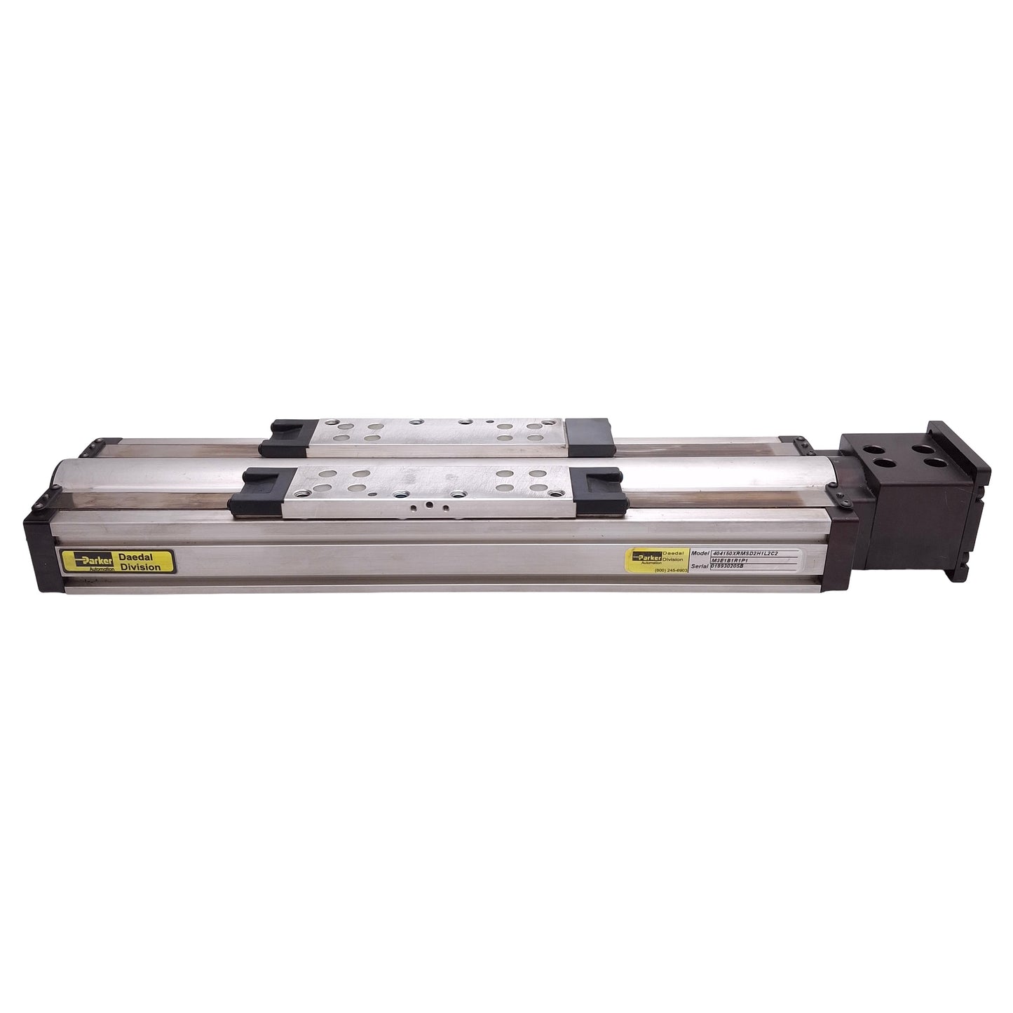 Used Parker 404150XRMSD2H1L1C1M3 Linear Actuator, 5mm Lead, 150mm Travel, NEMA 23