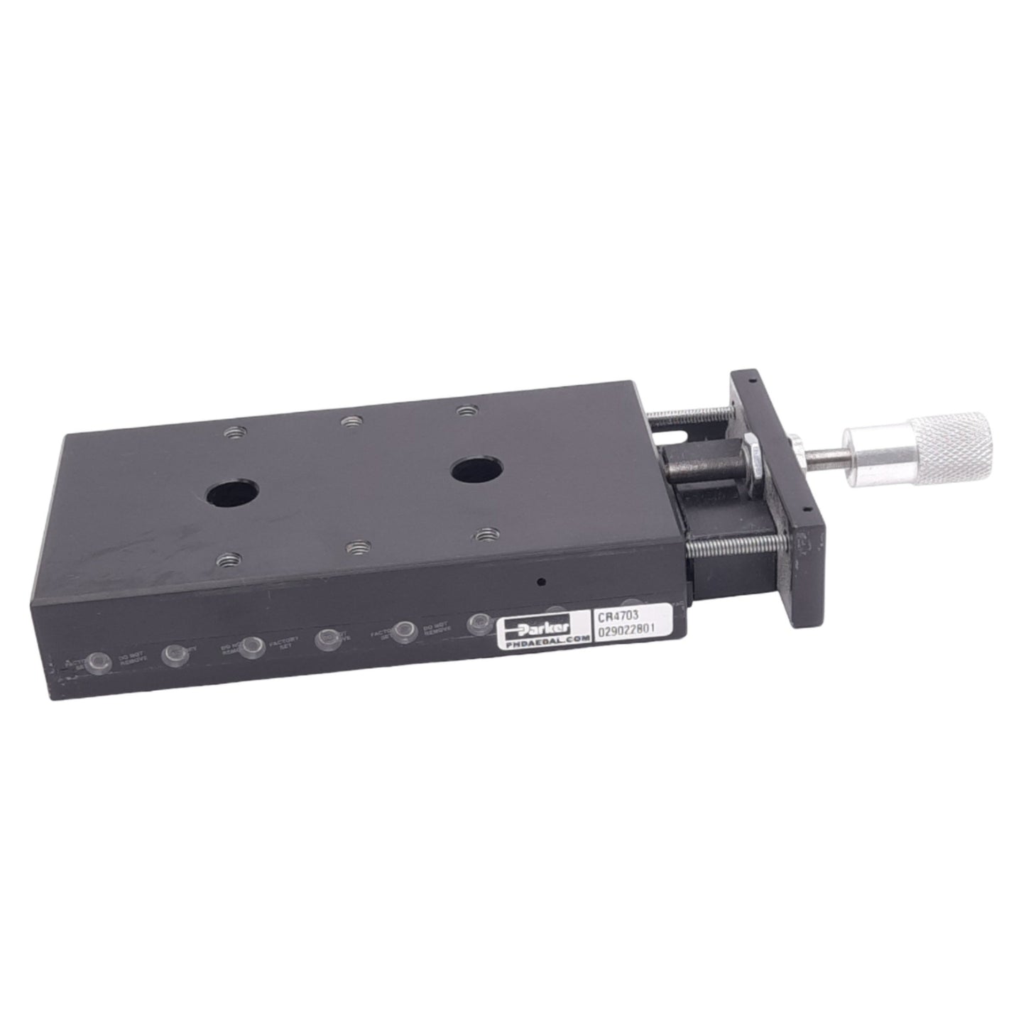 Used Parker CR4703 Manual Cross Roller Linear Positioning Stage, 1in Travel