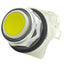 Used Schneider Electric 9001KR1YH13 Yellow Momentary Push Button ø30mm, 1NO+1NC, 600V