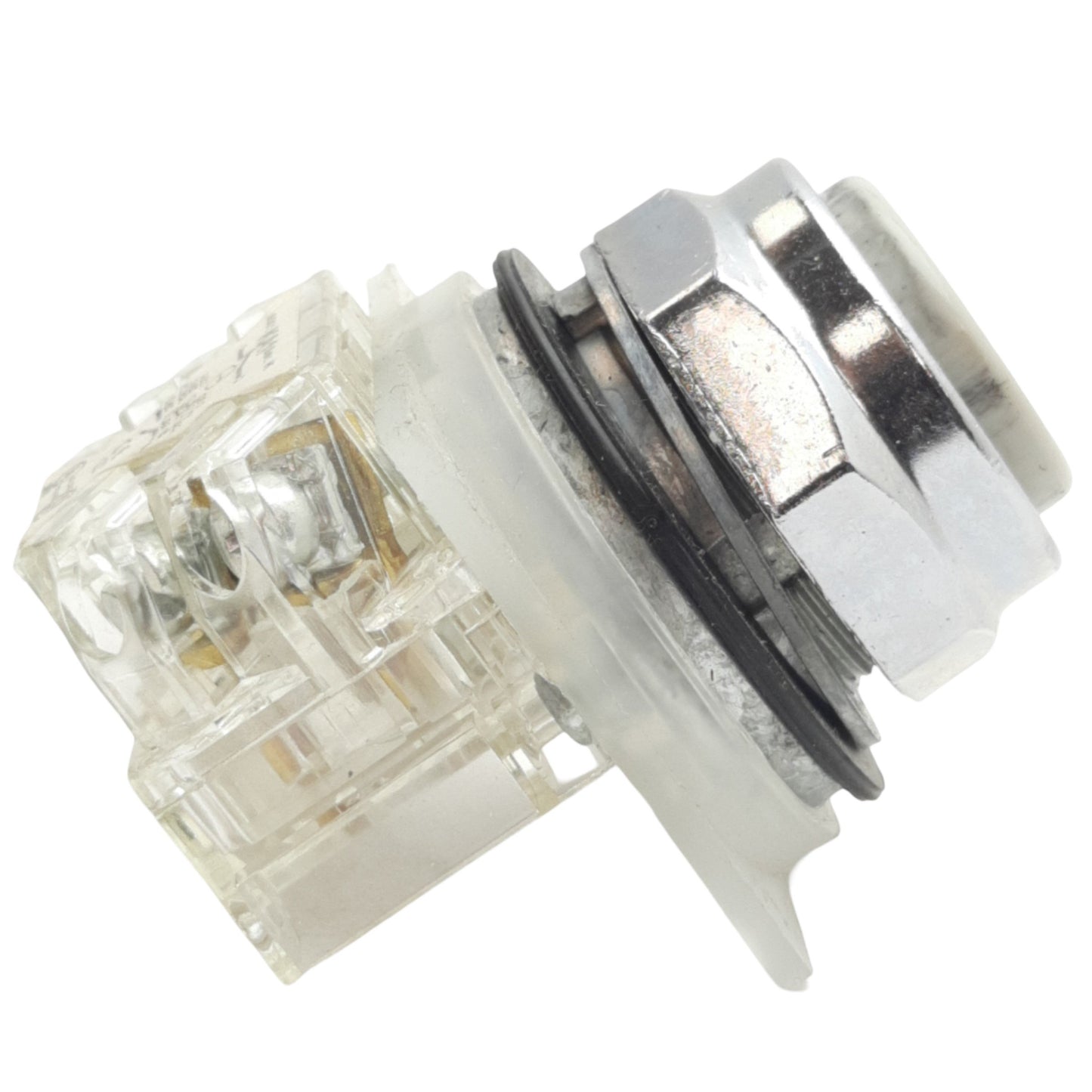 Used Schneider Electric 9001KR1YH13 Yellow Momentary Push Button ø30mm, 1NO+1NC, 600V
