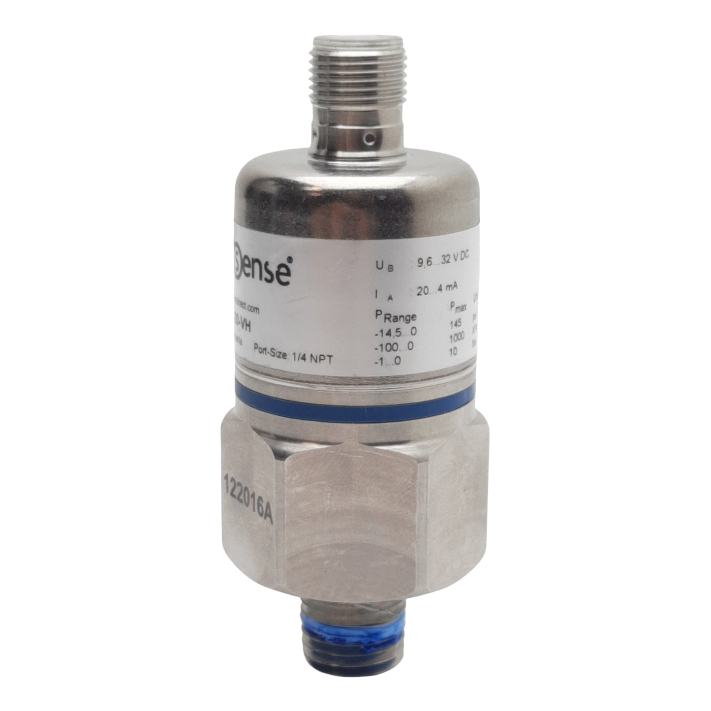 Used Prosense PTD25-20-VH Vacuum Transmitter -14.5~0psig, +/- 0.75%, 20-4mA, 1/4" NPT