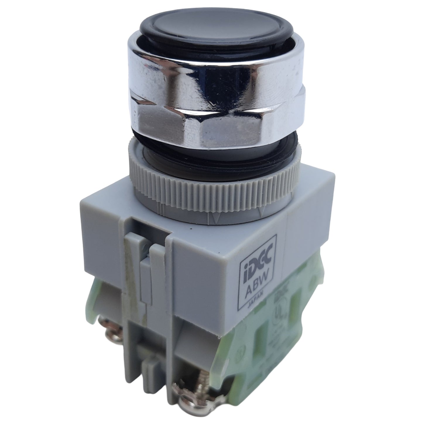 Used Idec ABFD110NUB Non-Illuminated Pushbutton, Momentary, ø30mm, 2NO, 10A 600VAC