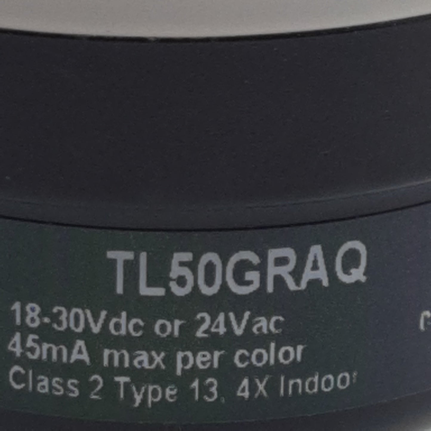 Used Banner TL50GRAQ LED Light Tower, Green/Red, Alarm, M30, 4-Pin M12 Male, 18-30VDC