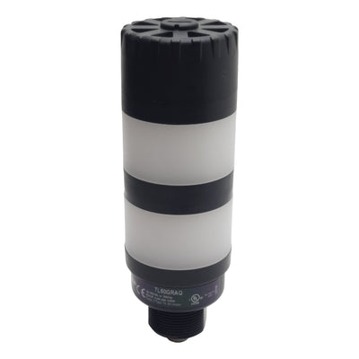 Used Banner TL50GRAQ LED Light Tower, Green/Red, Alarm, M30, 4-Pin M12 Male, 18-30VDC