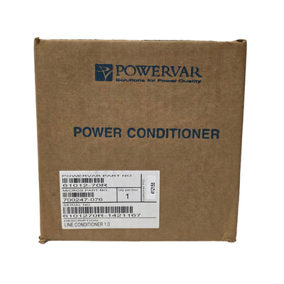 New Powervar ABC100-11W 61012-70R Power Conditioner, 2-Outlet, 120VAC 1A, 120VA