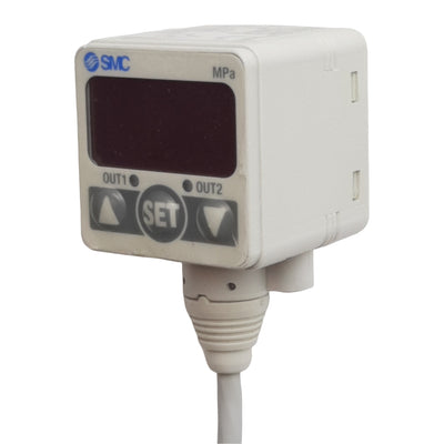 New SMC ISE40-T1-22L Digital Pressure Switch, -0.1~1MPa, 1/8" NPT, NPN 80mA 12-24VDC