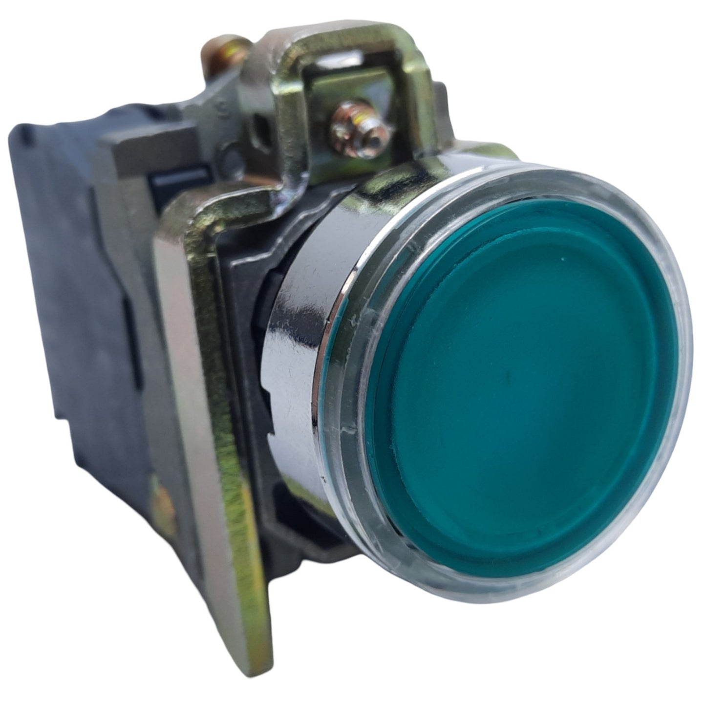 Used Schneider Electric XB4BW33G5 Harmony Illuminated Pushbutton 22mm 1NO+1NC 120V AC