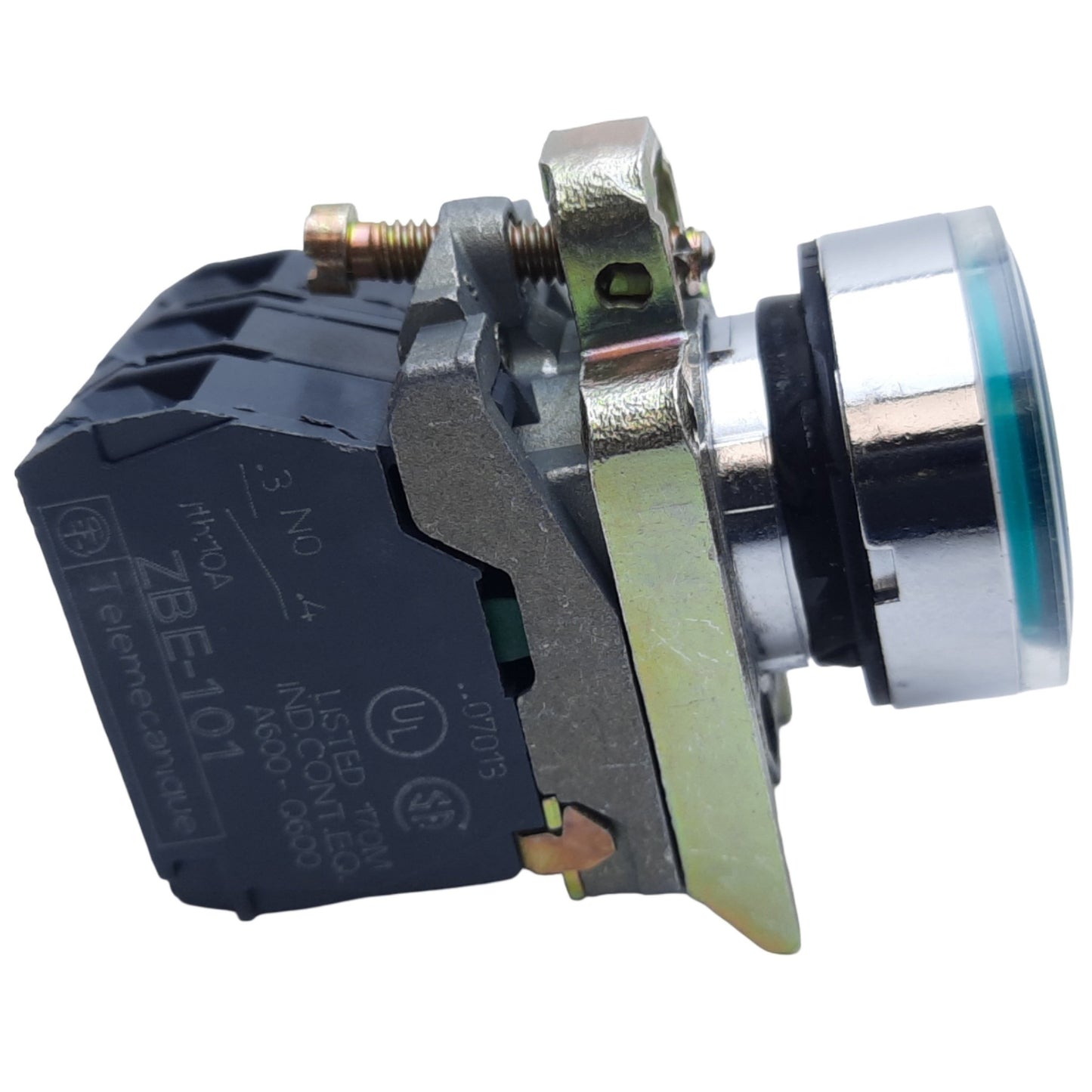 Used Schneider Electric XB4BW33G5 Harmony Illuminated Pushbutton 22mm 1NO+1NC 120V AC