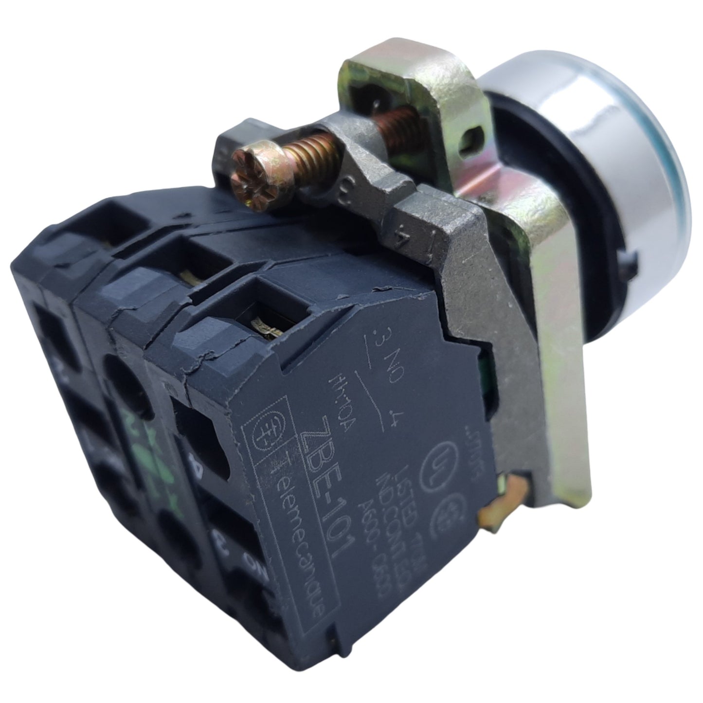 Used Schneider Electric XB4BW33G5 Harmony Illuminated Pushbutton 22mm 1NO+1NC 120V AC