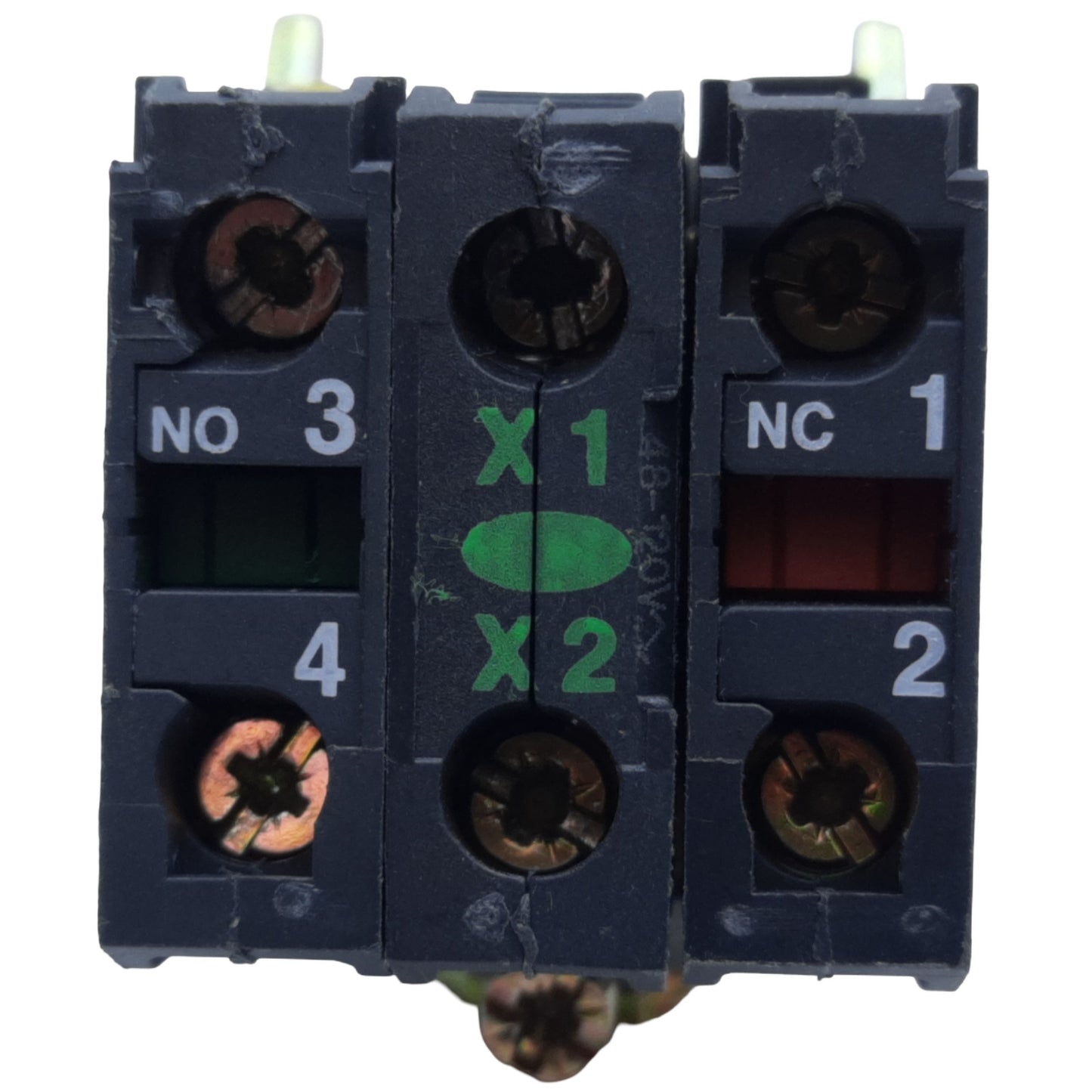 Used Schneider Electric XB4BW33G5 Harmony Illuminated Pushbutton 22mm 1NO+1NC 120V AC