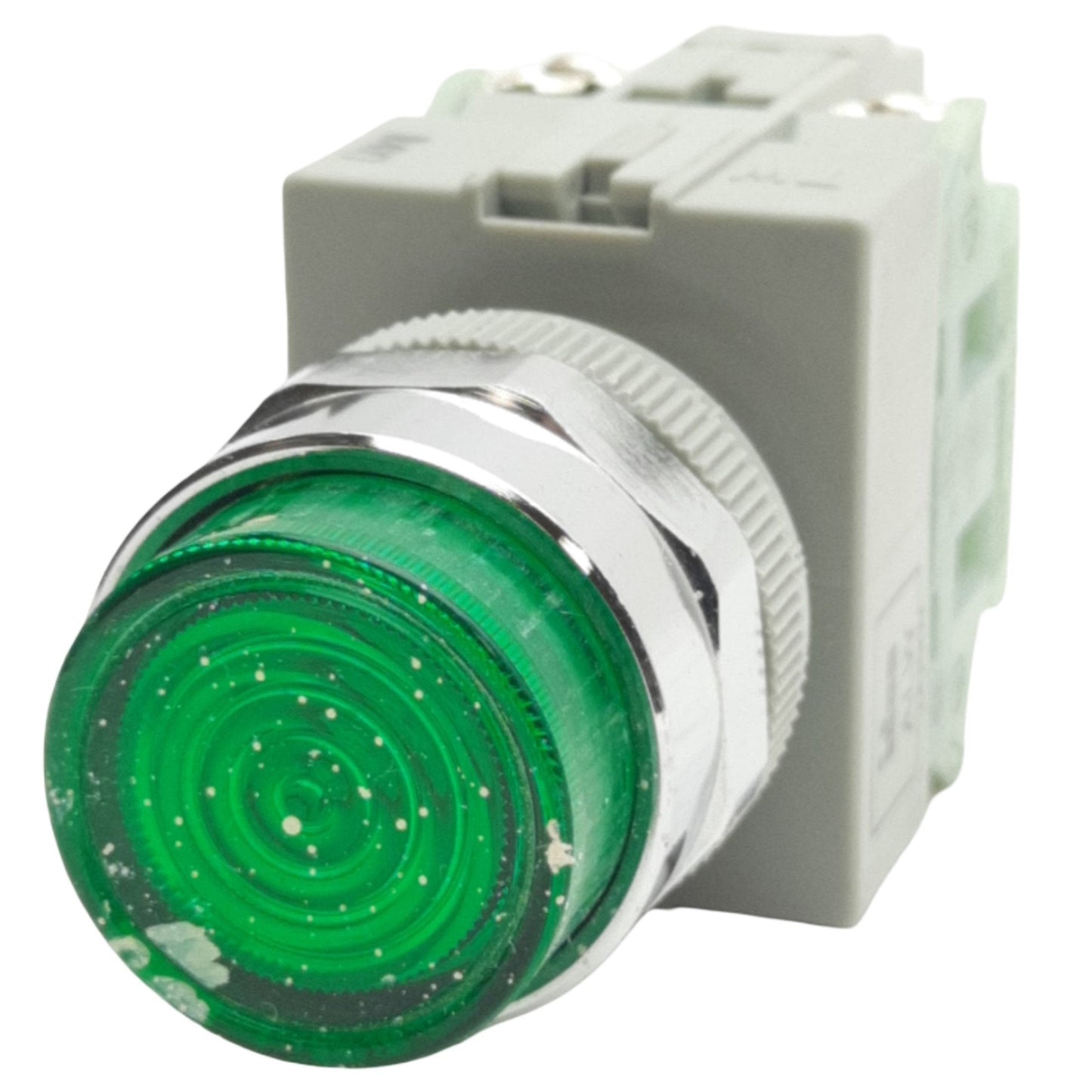 Used IDEC HW1L-M2F20QD-G-24V Green Illuminated Push Button ø22mm, 2NO, 600VAC 10A