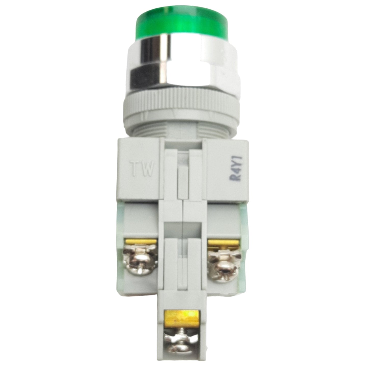 Used IDEC HW1L-M2F20QD-G-24V Green Illuminated Push Button ø22mm, 2NO, 600VAC 10A