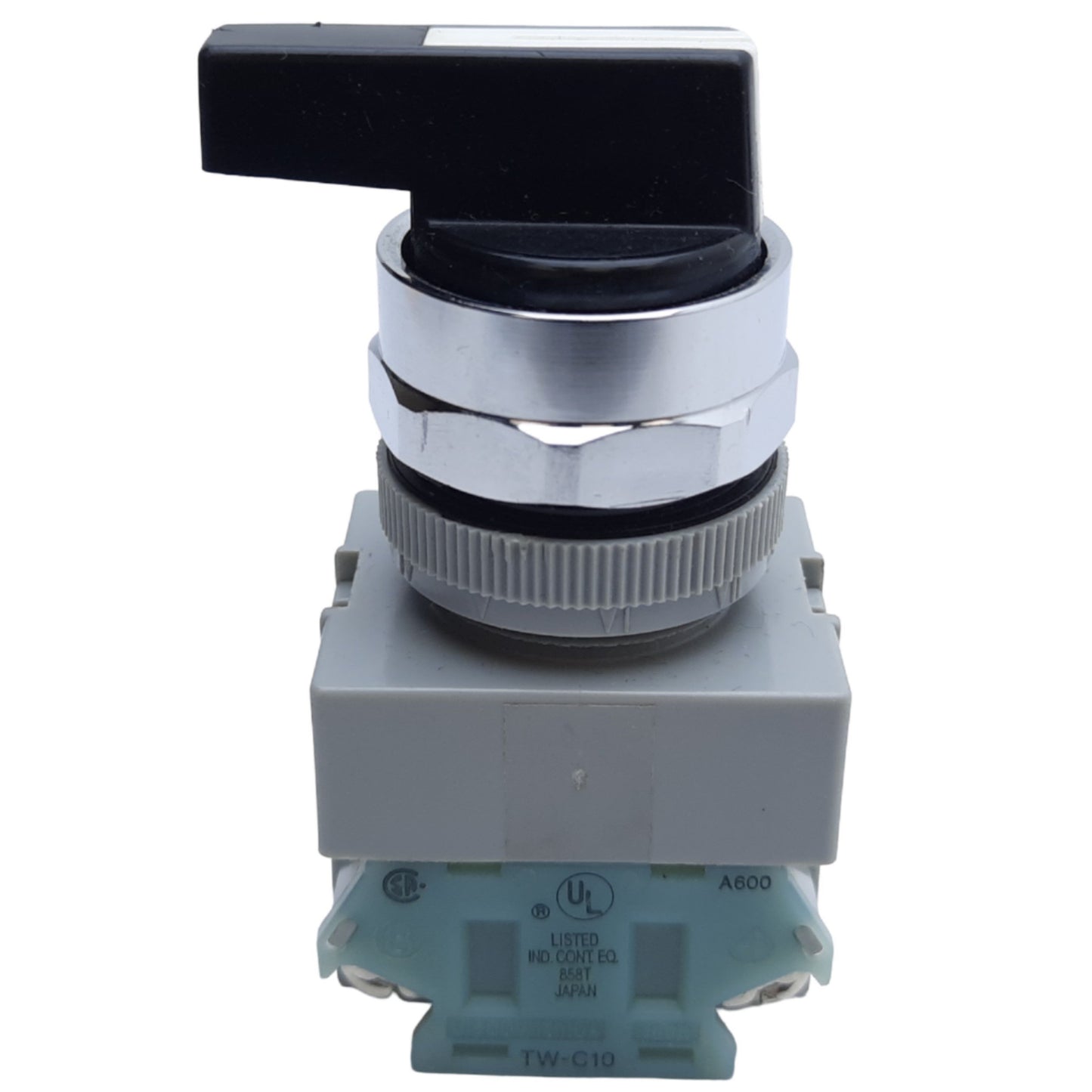 Used Idec ASW21L11 Selector Switch, 2-Position, ø22mm, 1NO-1NC, 10A 600V AC