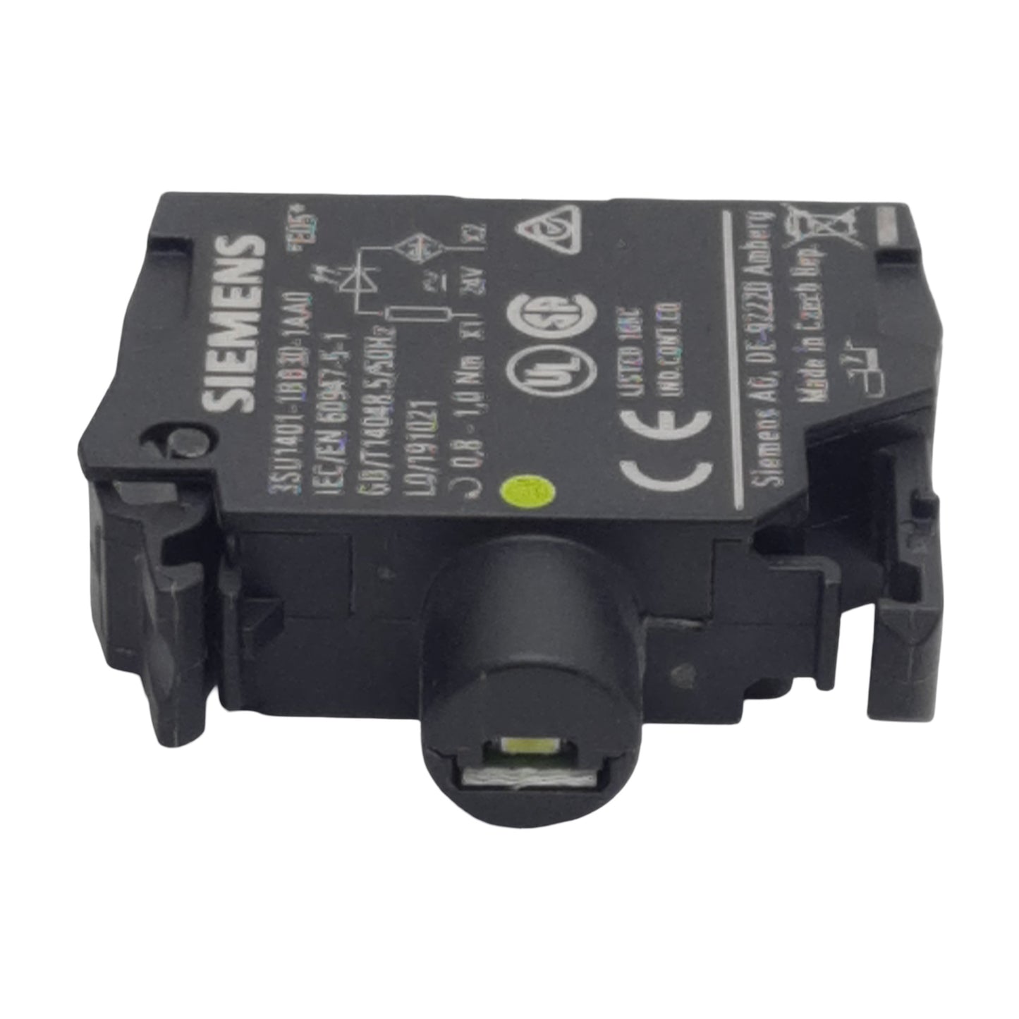 New Siemens 3SU1401-1BB30-1AA0 Pushbutton LED Module, Yellow, 24VAC/VDC, 22mm