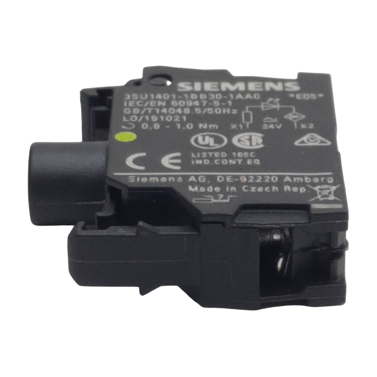 New Siemens 3SU1401-1BB30-1AA0 Pushbutton LED Module, Yellow, 24VAC/VDC, 22mm