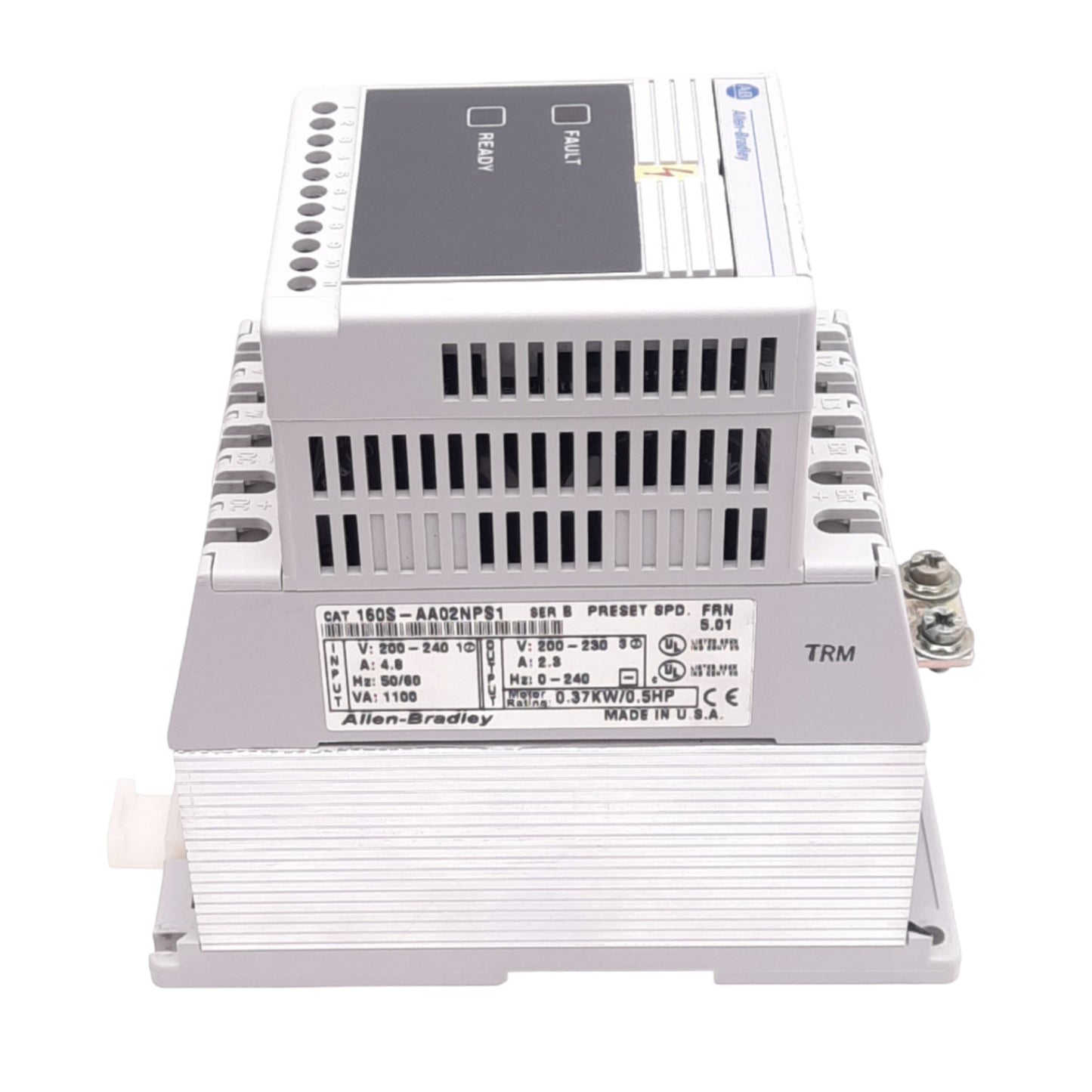 Used Allen Bradley 160S-AA02NPS1 Variable Frequency Drive, 200-240VAC, 1/2hp, 3-Phase