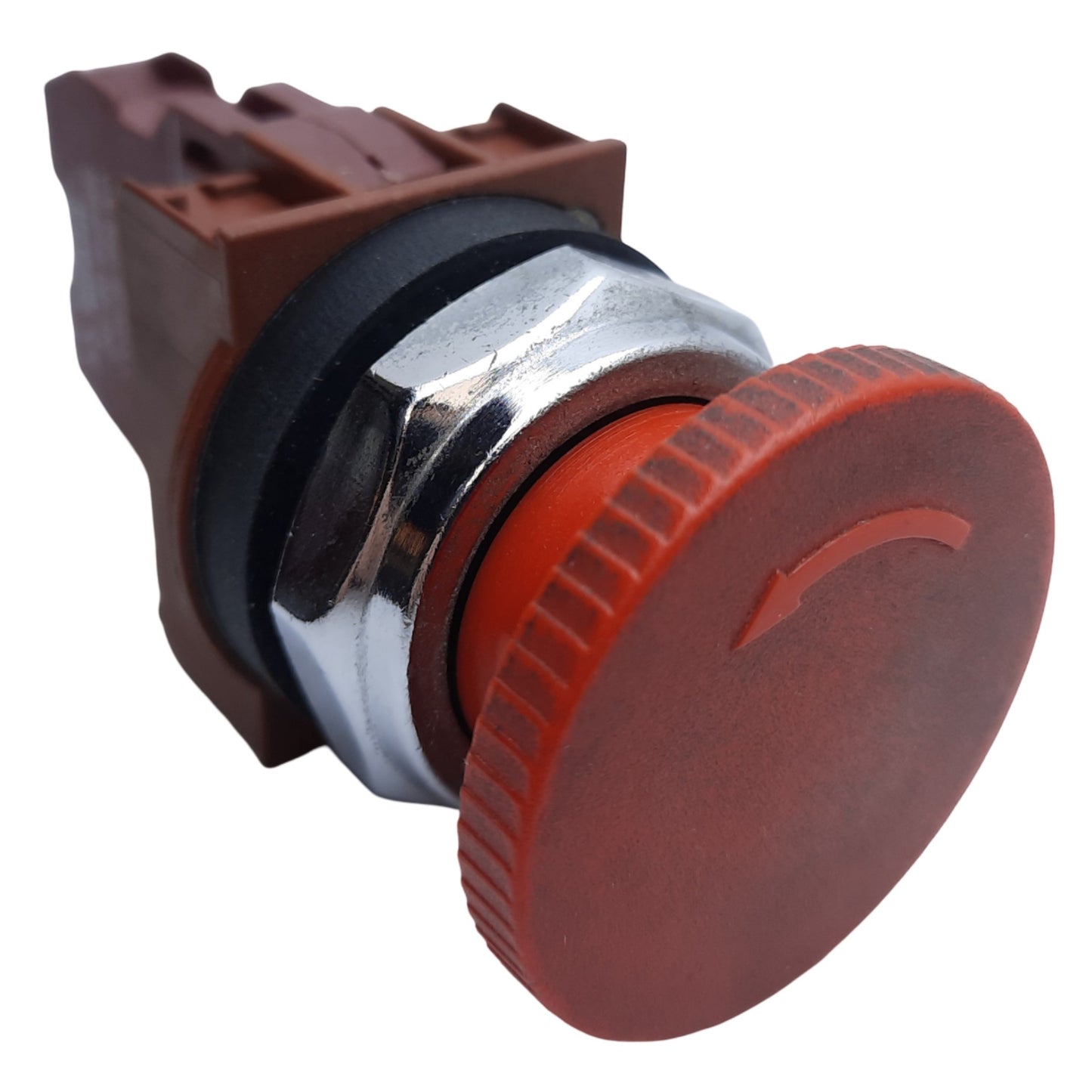 Used Siemens 52PR8W2J E-Stop Pushbutton Mushroom Head Push-Twist ø40mm 1NC 10A 600VAC